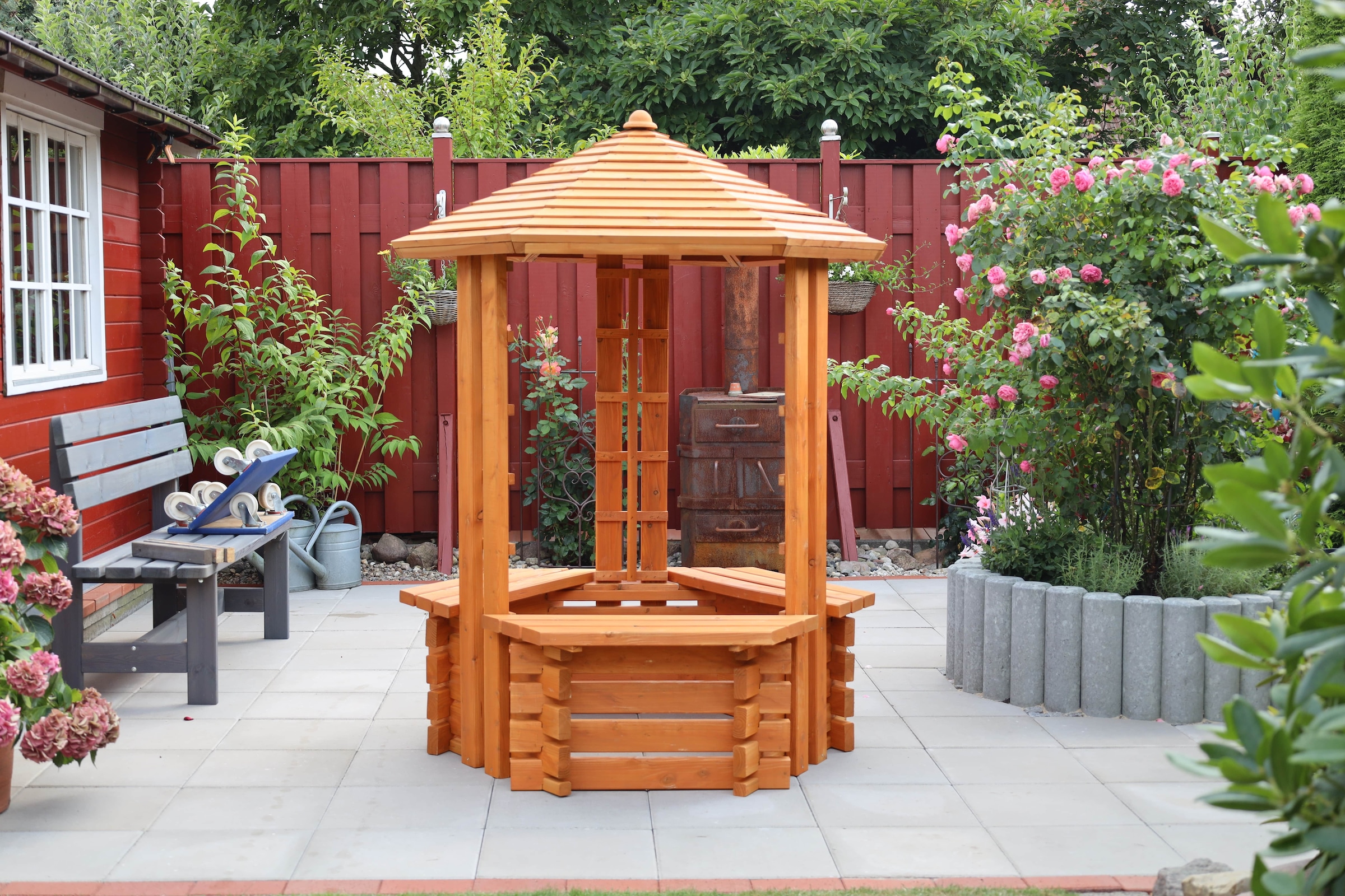 promadino Blumenkasten »Zierbrunnen "Westerwald"«, BxTxH: 135x135x192 cm