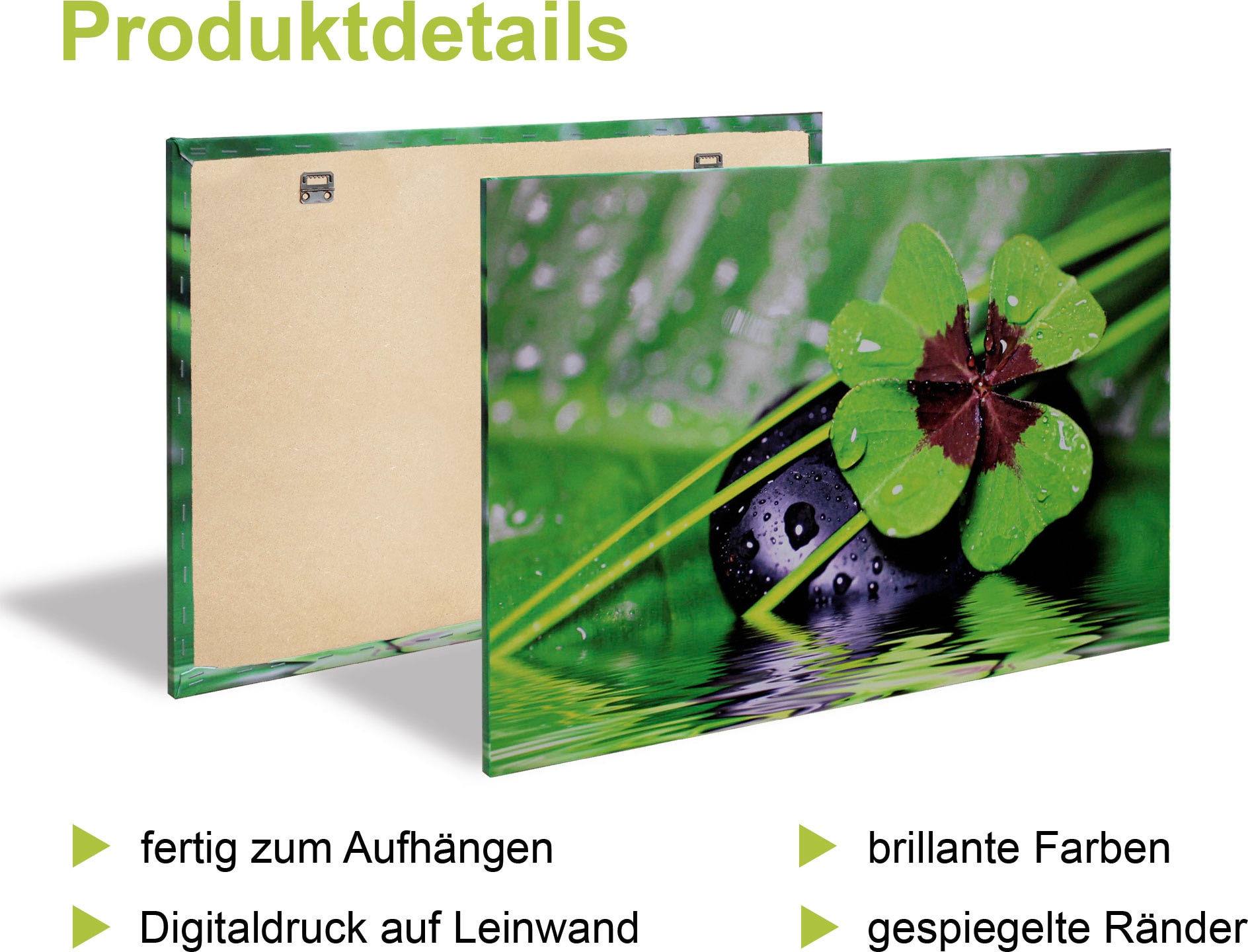 Artland Leinwandbild »Orchidee Zenstein Tropfen Spa Konzept«, Zen, (4 St.), 4er Set, verschiedene Größen