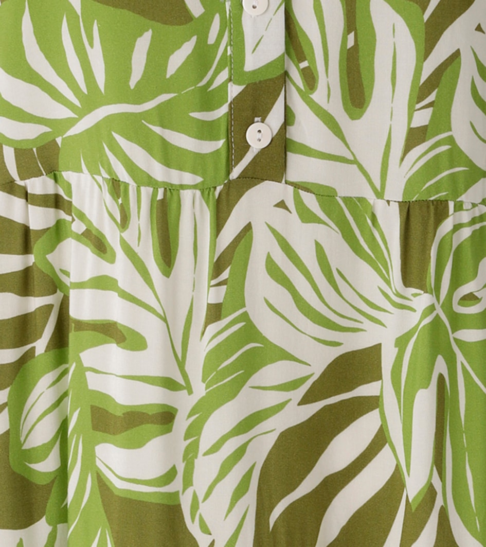 Aniston CASUAL Tunikakleid mit großflächigen, tropischen Blättern bedruckt - NEUE KOLLEKTION