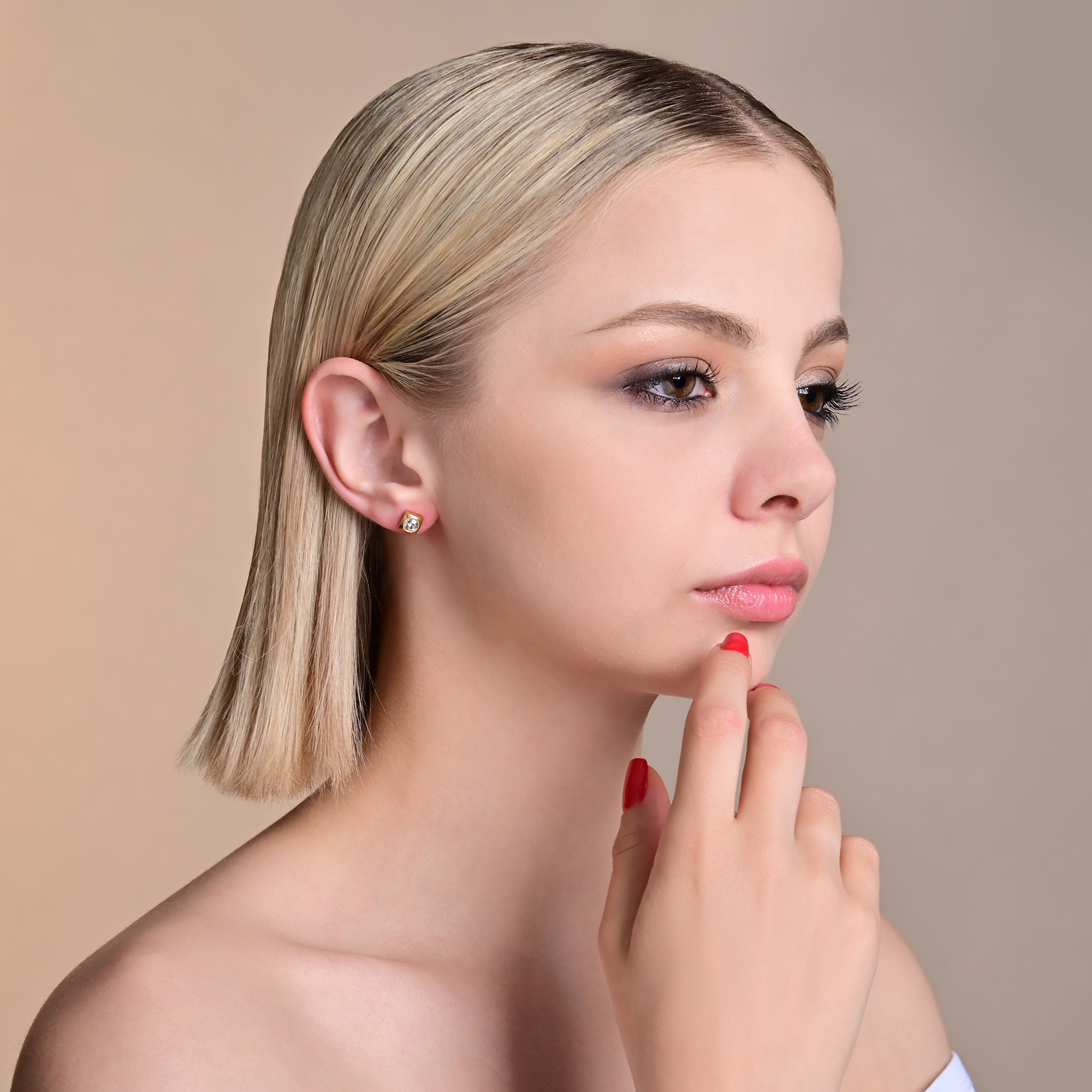 Adelia´s Paar Ohrstecker »Damen Ohrringe ¿ Ohrstecker aus Edelstahl mit Strass Steinchen«
