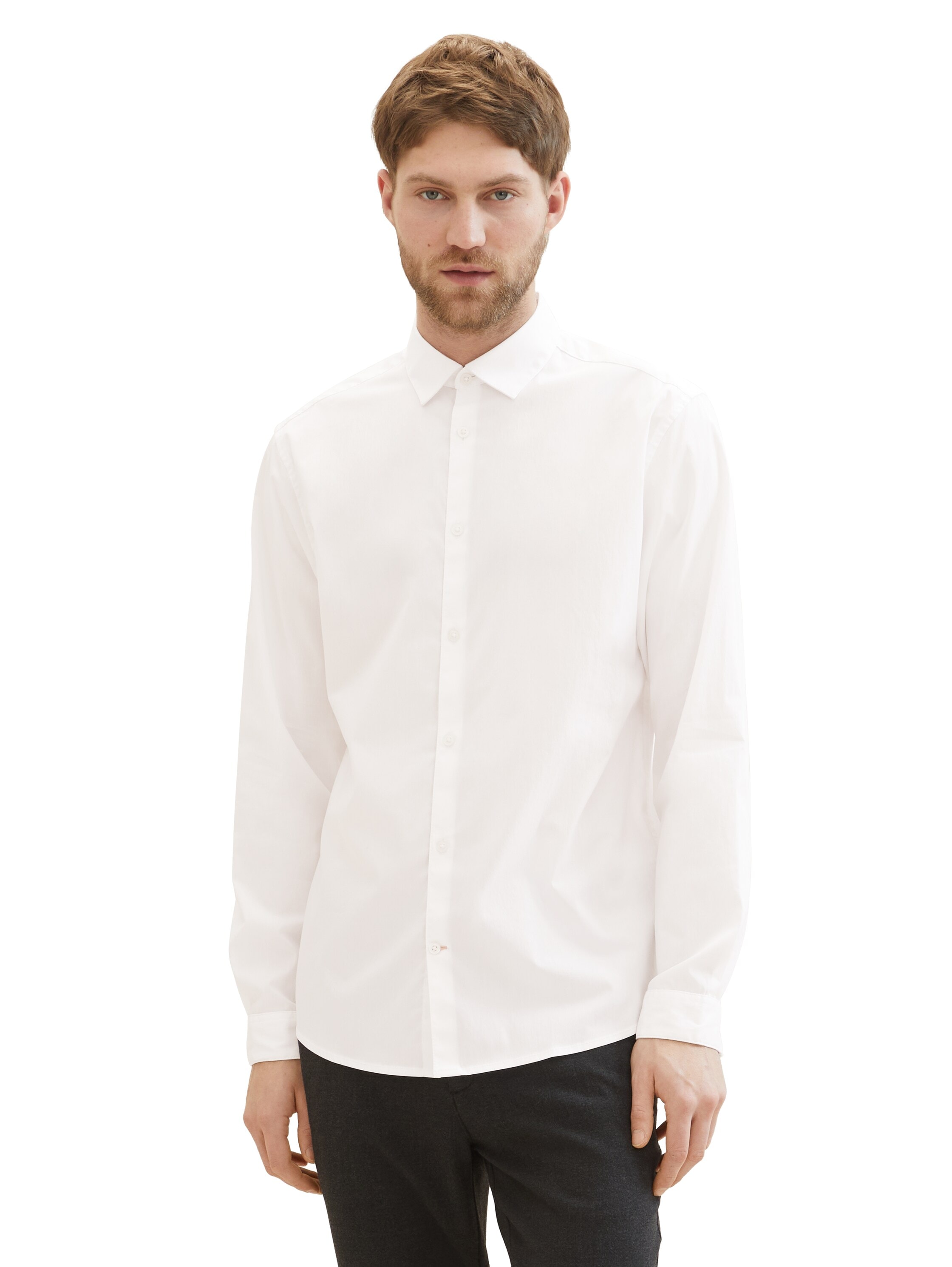 TOM TAILOR Langarmhemd »Poplin«, mit Manschetten