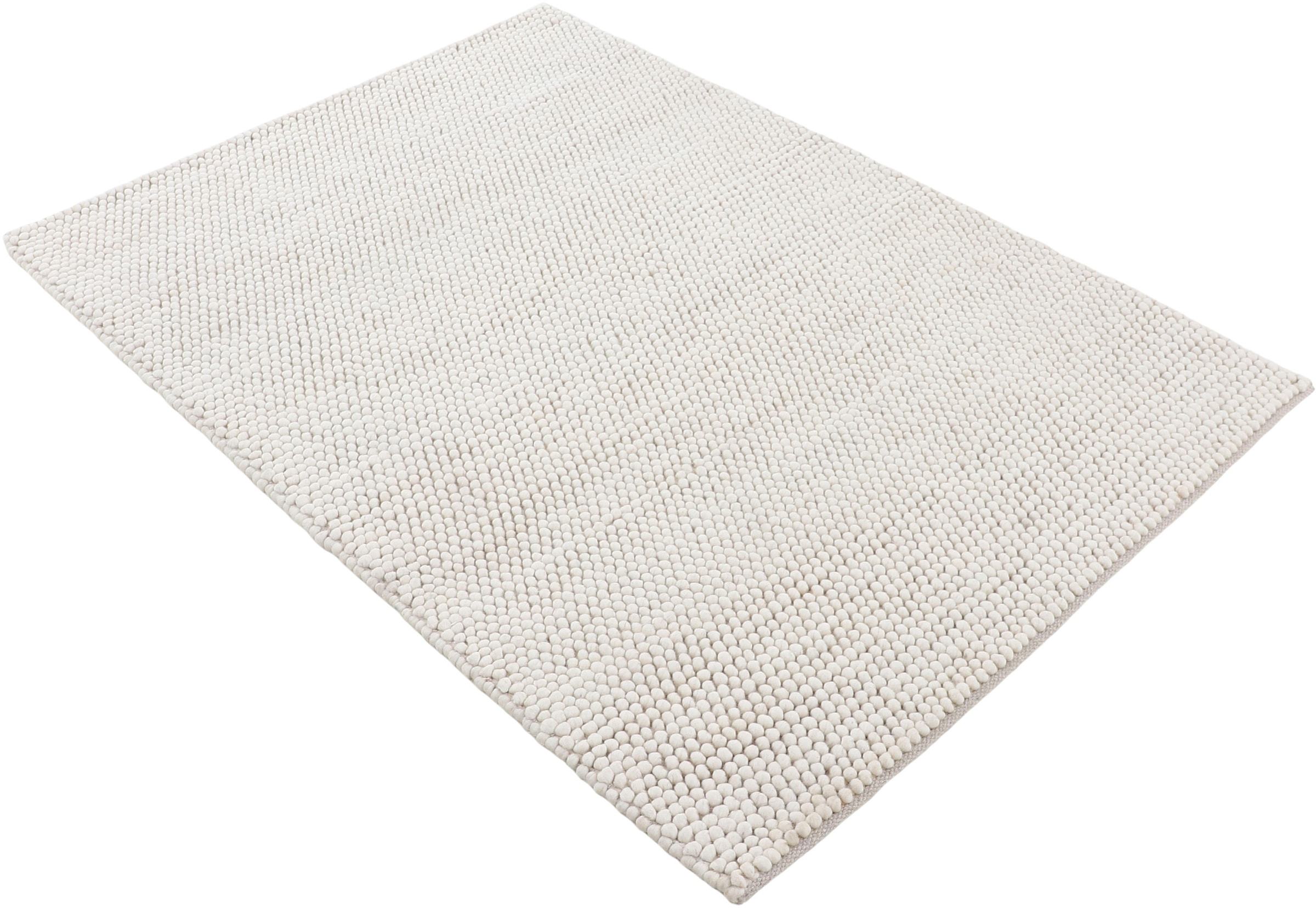 »Calo«, bei Wolle carpetfine handgewebt, 70% Farben, online OTTO rechteckig, Teppich, Teppich Handweb Uni meliert,