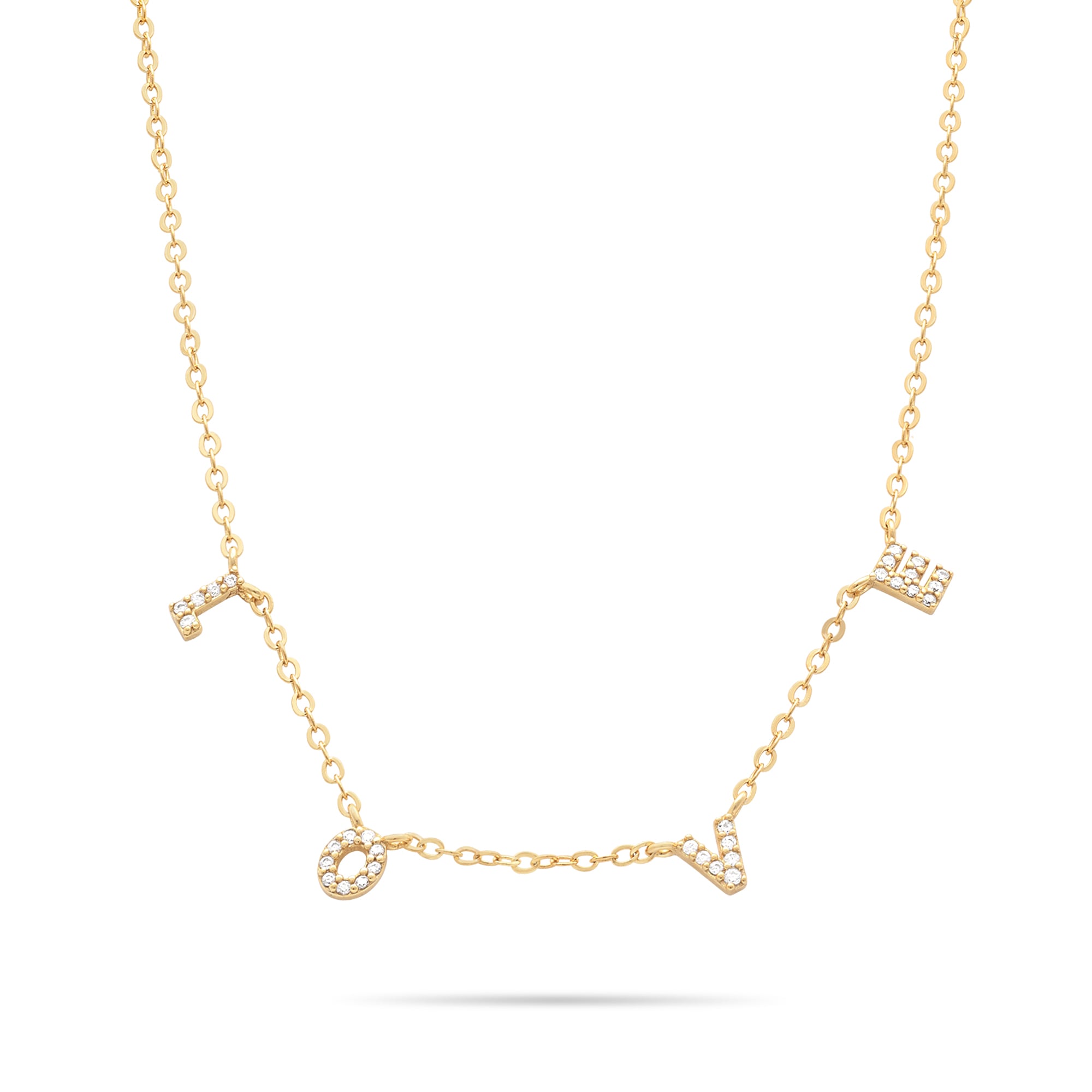 Tamaris Silberkette »Schmuck Geschenk Silber 925 Halskette Love Letters« mit Zirkonia (synth.)