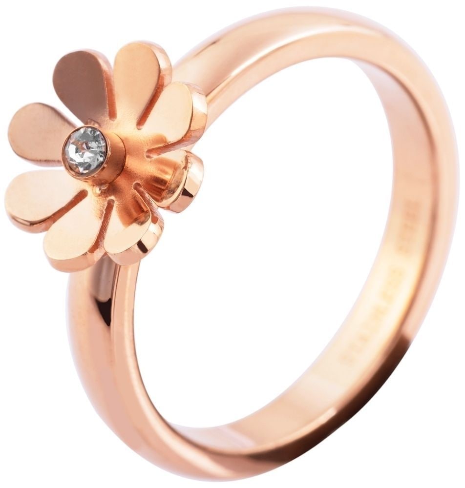 Adelia´s Fingerring »Damen Ring aus Edelstahl mit Strass Steinchen«