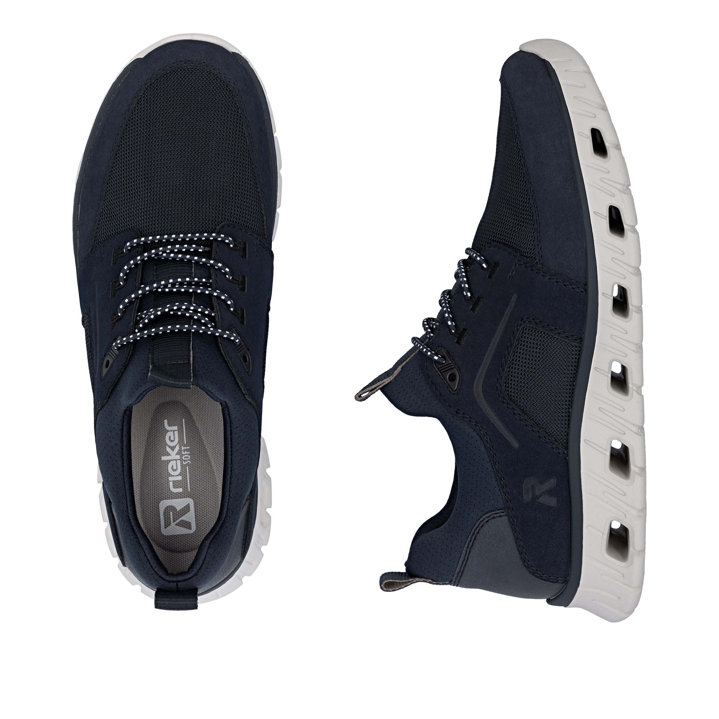 RIEKER Sport Slip-On Sneaker  Freizeitschuh, Halbschuh, Slipper mit Anziehlaschen