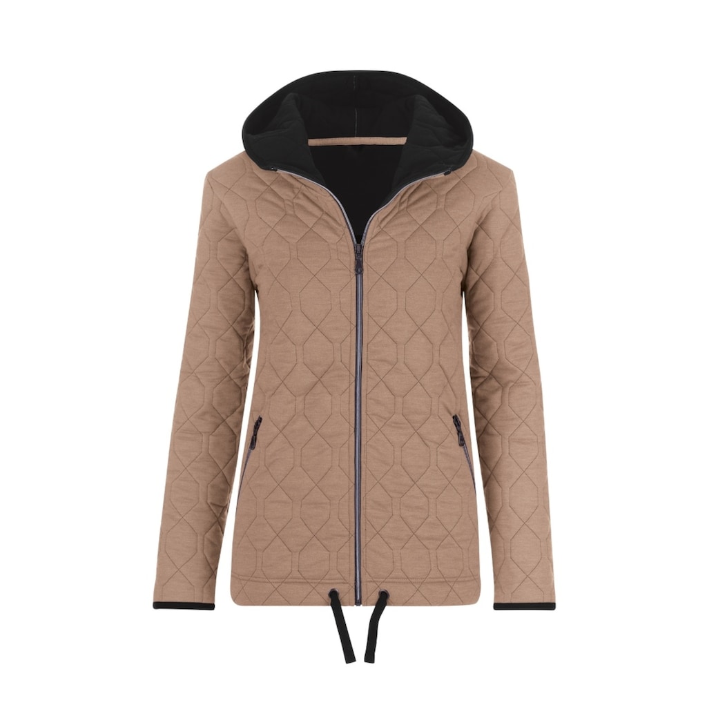 Trigema Sweatjacke »TRIGEMA Steppjacke mit Kapuze aus Sweat-Qualität«, (1 tlg.)