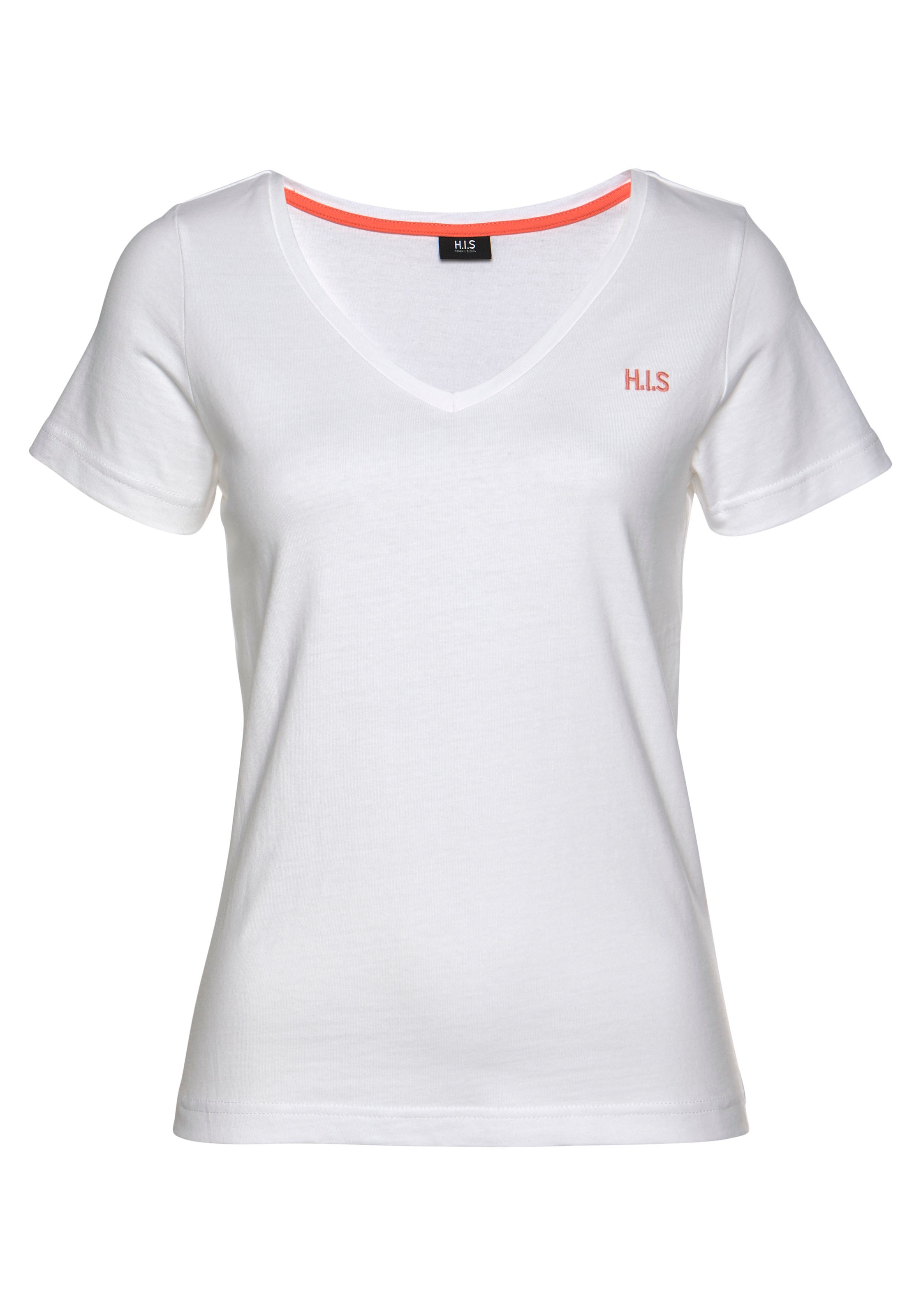 H.I.S T-Shirt »Essential-Basics«, (Spar-Set, 3er-Pack), hüftlange Passform, figurumspielender Schnitt, aus 100% Baumwolle