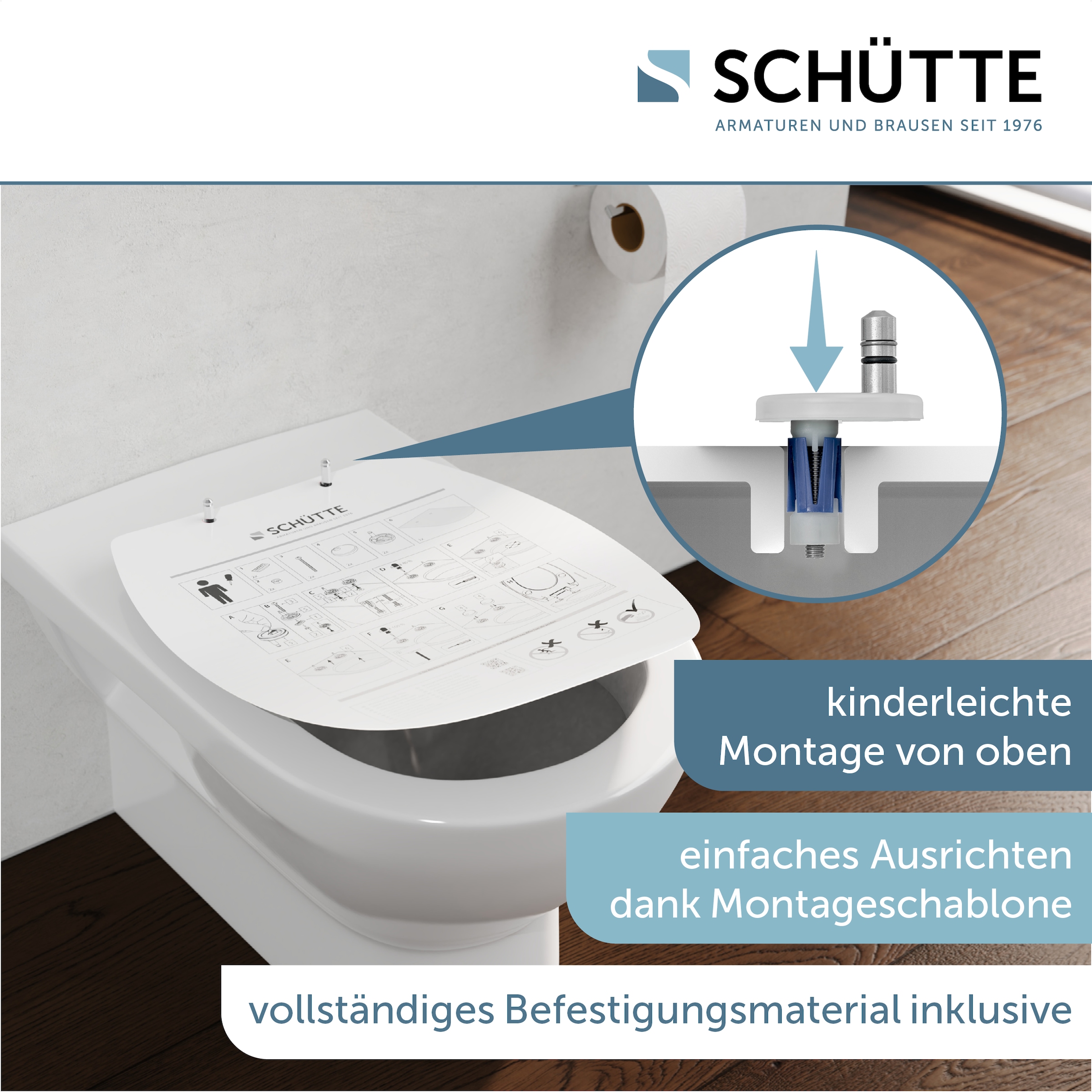 Schütte WC-Sitz »WHITE« aus Kunststoff, mit Absenkautomatik und Schnellverschluss