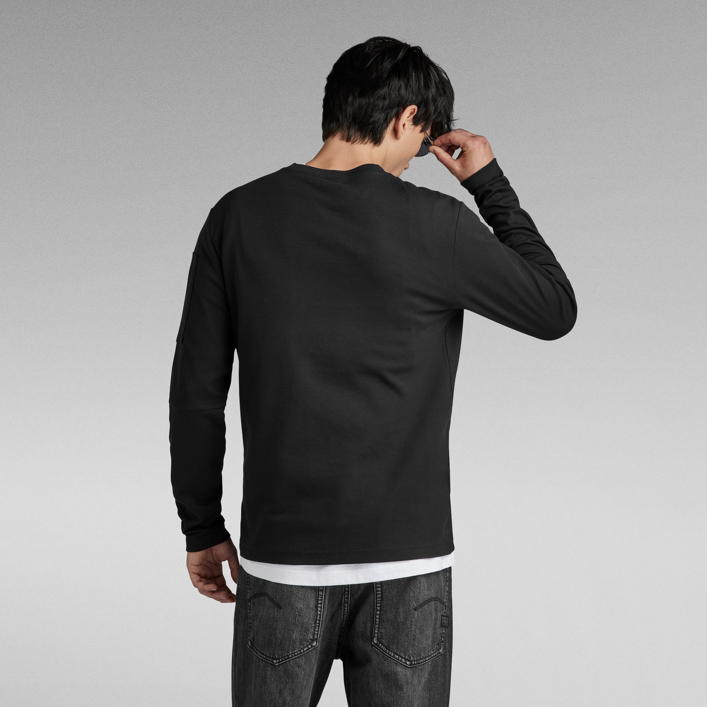 G-STAR Longsleeve, mit Reißverschlusstasche am Arm