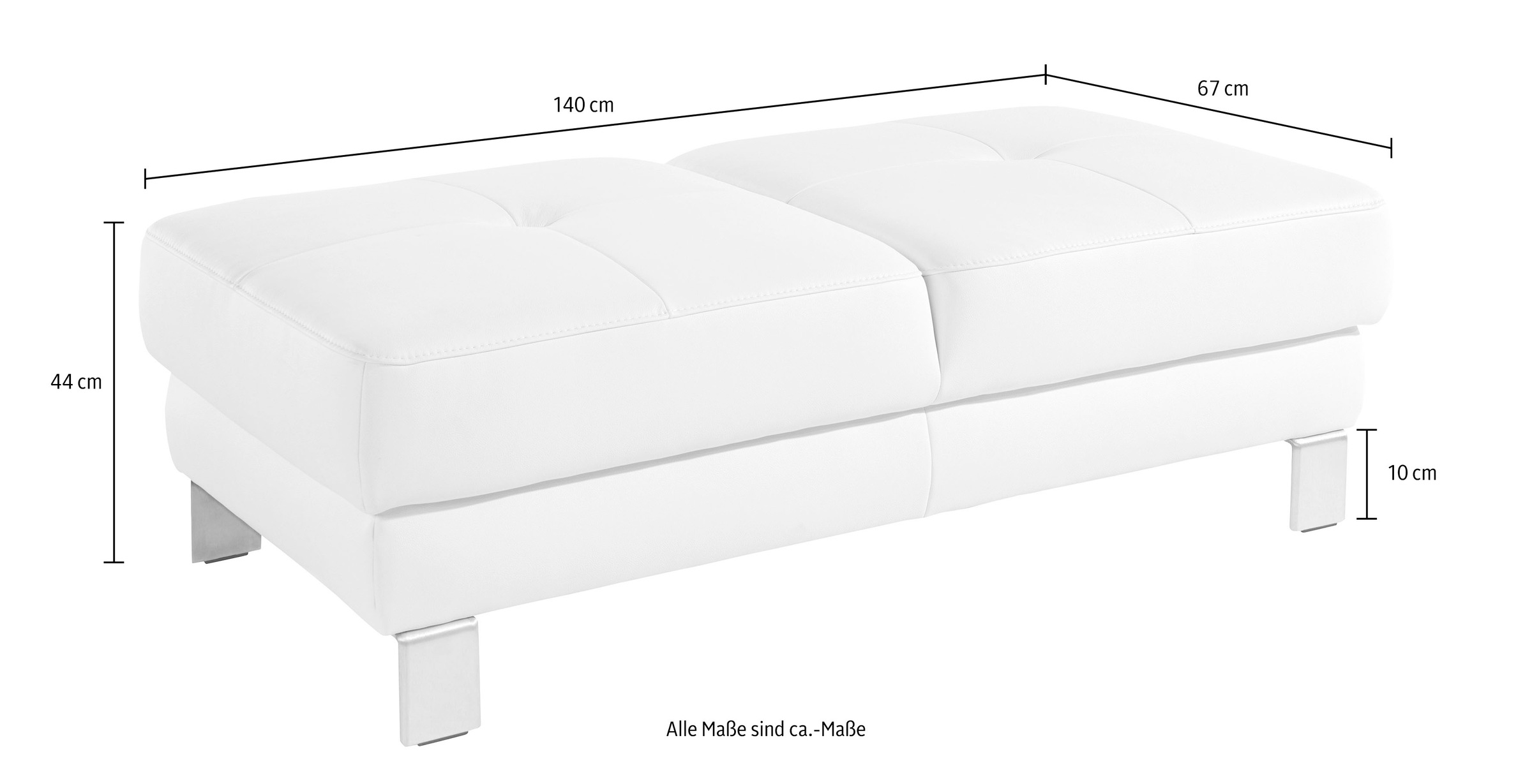 exxpo - sofa fashion Hocker »Mantua, Bankhocker mit tollen Verarbeitungsdetails, bequem«, zeitlos und elegant