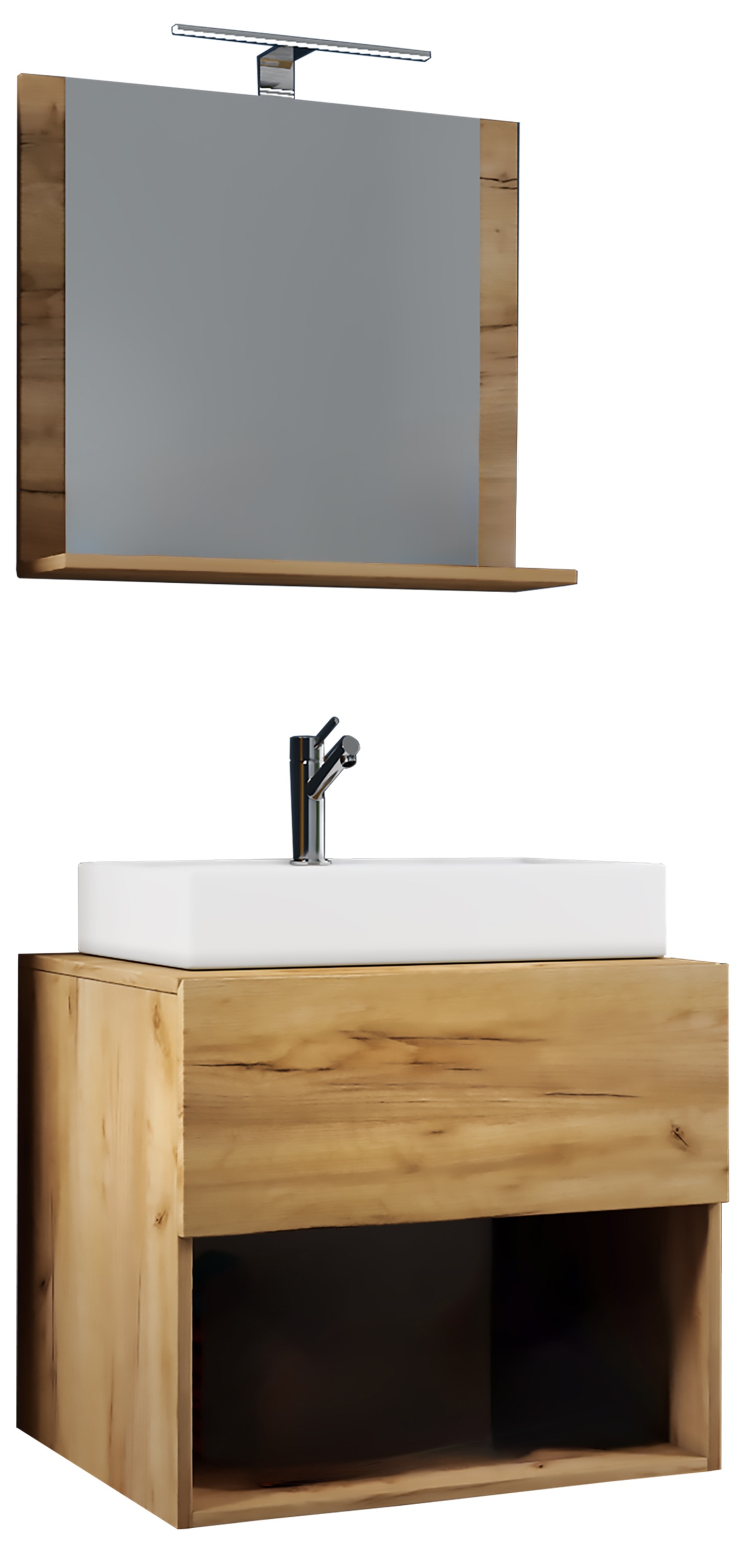 VCM Waschtisch »3-tlg. Waschplatz Waschtisch Lendas ll Spiegel« 3 Stk. tlg.