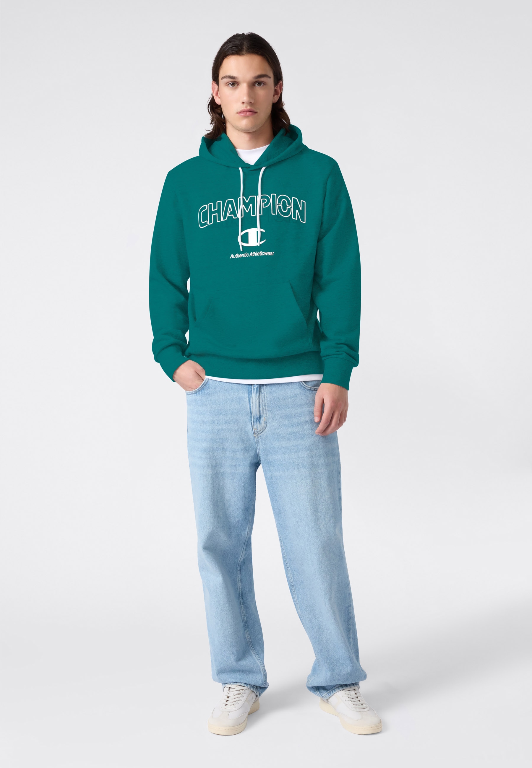 Champion Kapuzensweatshirt »Graphic Terry Hoodie«, 1 tlg. sportlicher Stil, für Erwachsene, Rundhalsausschnitt
