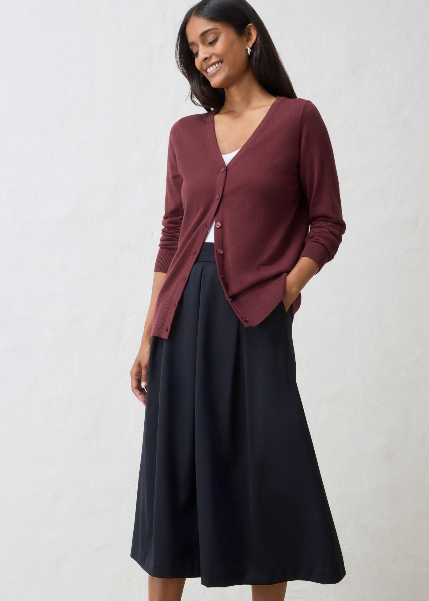 bonprix Strickjacke kuschelige Premium-Feinstrickjacke, Regular Fit, Langarm