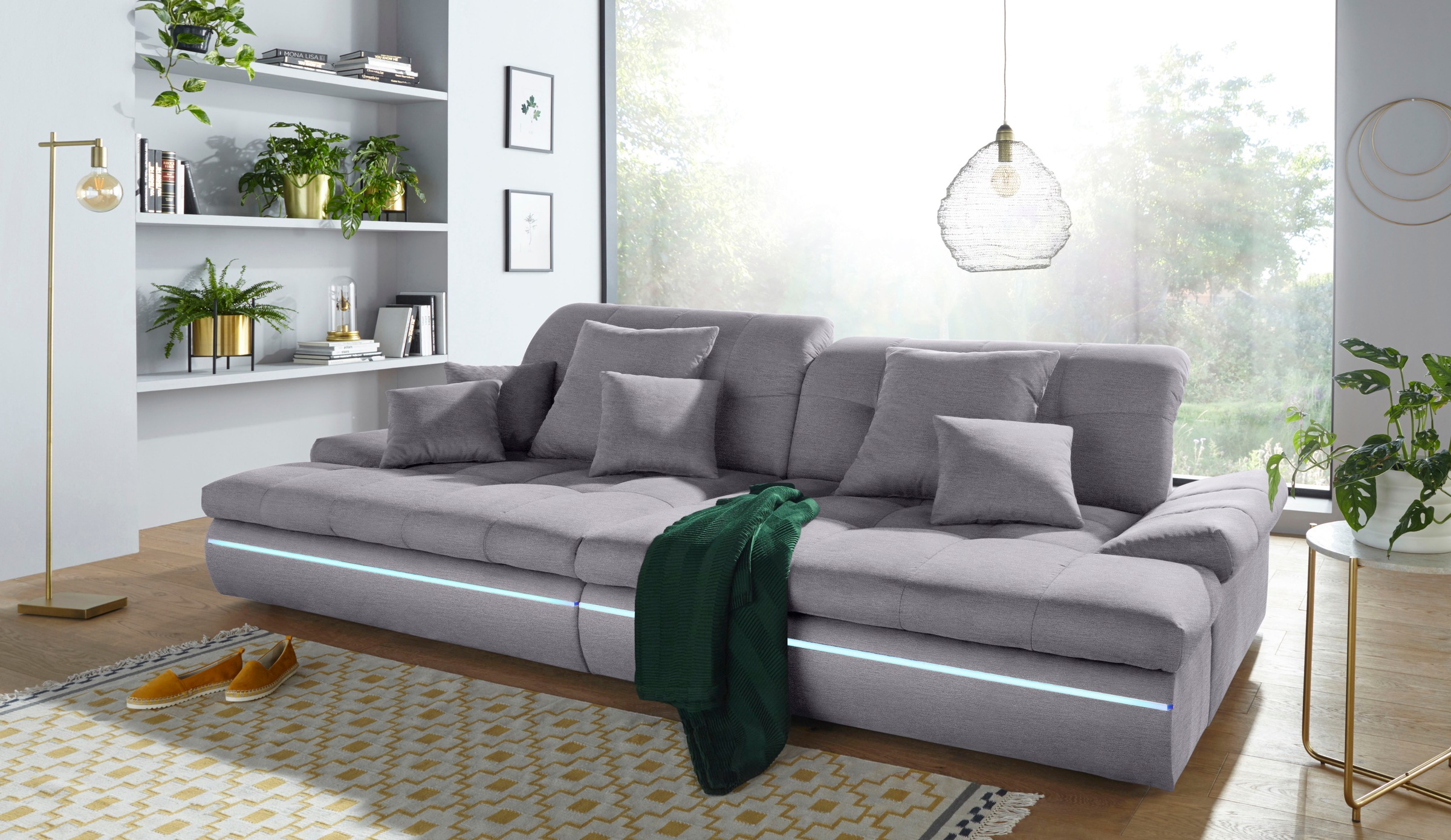 Mr. Couch Big-Sofa »Biarritz«, Wahlweise mit Kopfteilverstellung und  RGB-LED-Beleuchtung kaufen bei OTTO