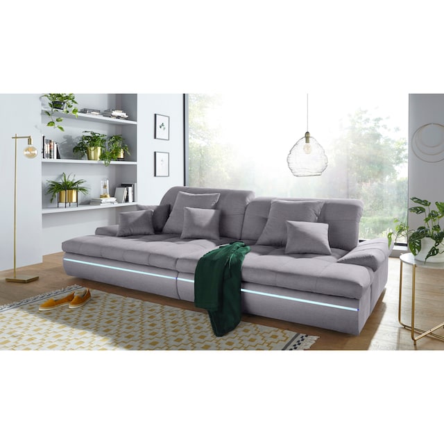 Mr. Couch Big-Sofa »Biarritz«, Wahlweise mit Kopfteilverstellung und  RGB-LED-Beleuchtung kaufen bei OTTO