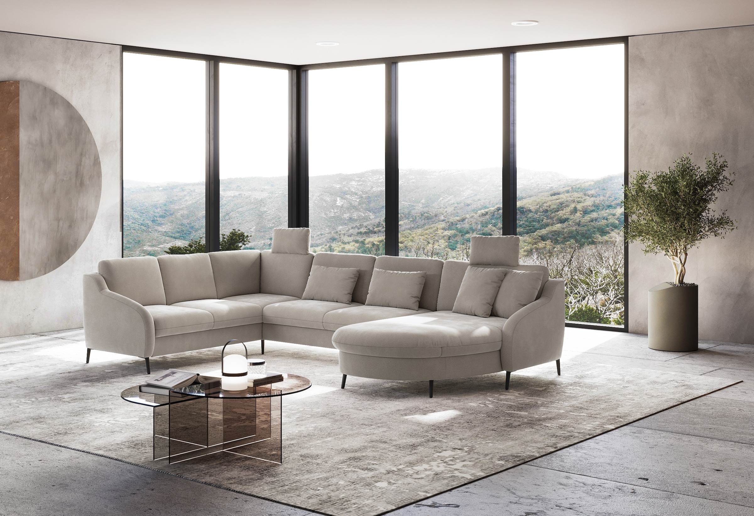 sit&more Wohnlandschaft »Soul U-Form« wahlweise mit Bettfunktion und Schubkasten