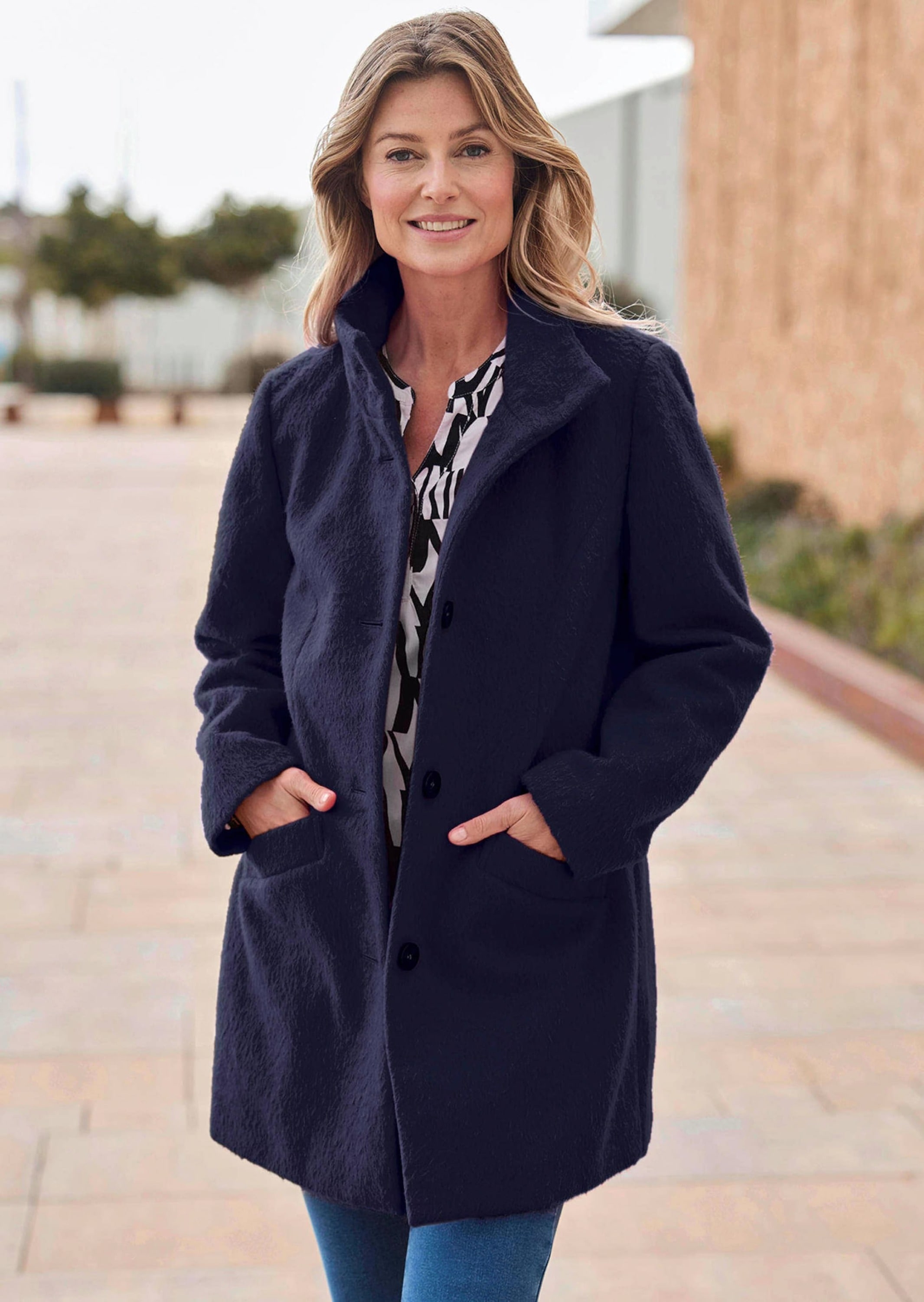 GOLDNER Langmantel »Kurzgröße Stepp-Winterjacke mit Kapuze«