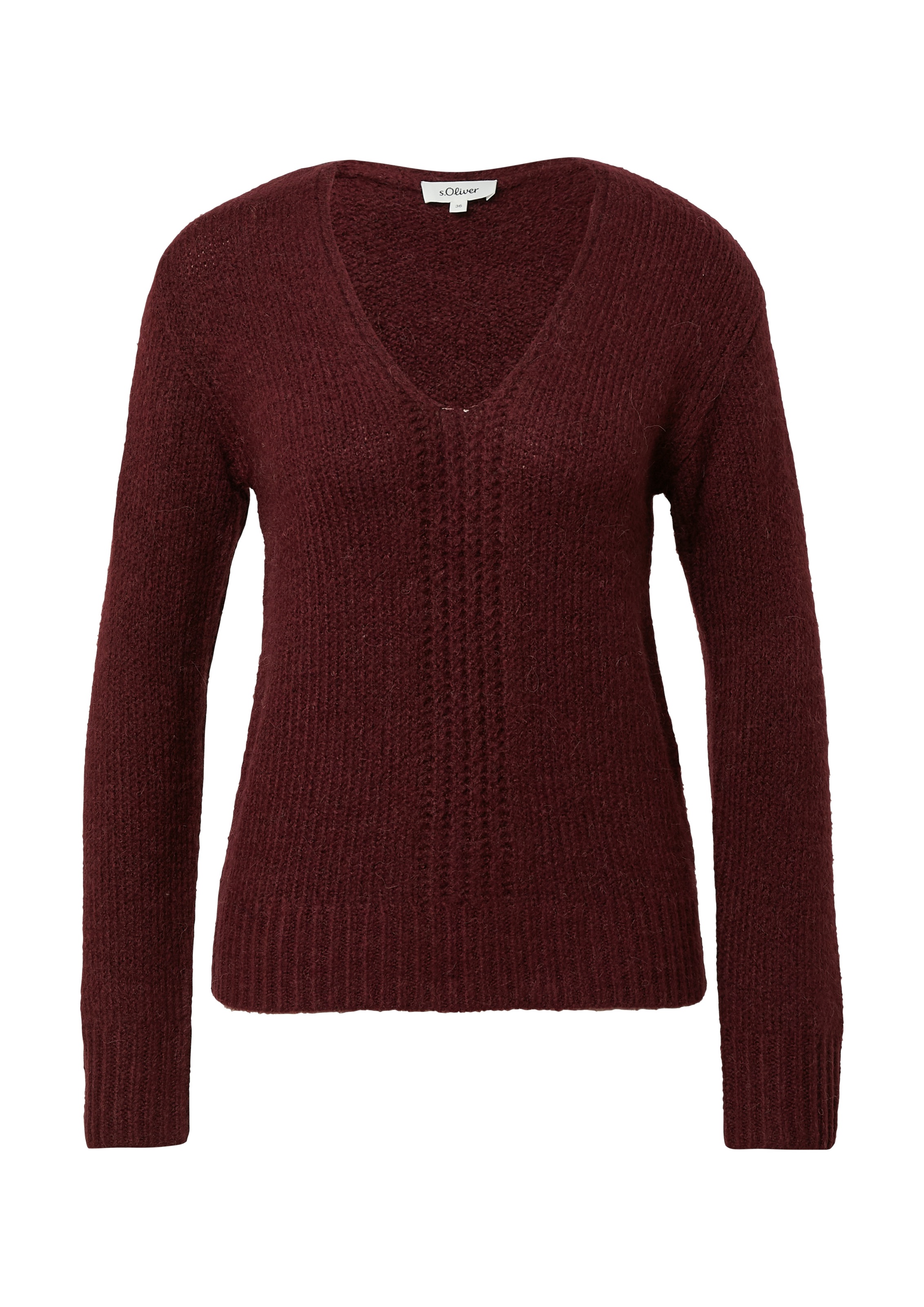 s.Oliver Strickpullover mit V-Ausschnitt