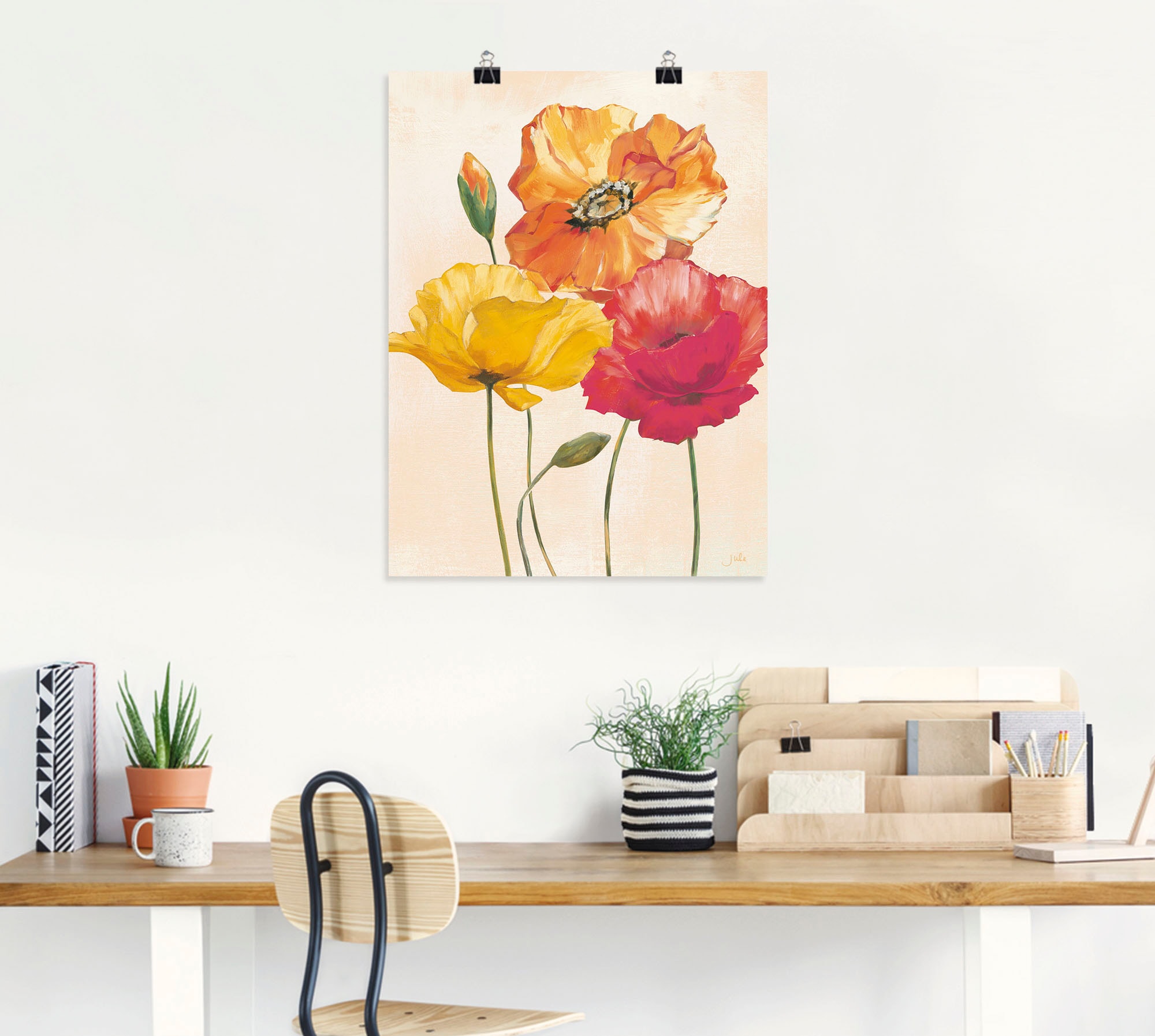 Artland Wandbild »Bunte Mohnblumen I« Blumenbilder 1 Stk. tlg. als Leinwandbild, Poster in verschied. Größen