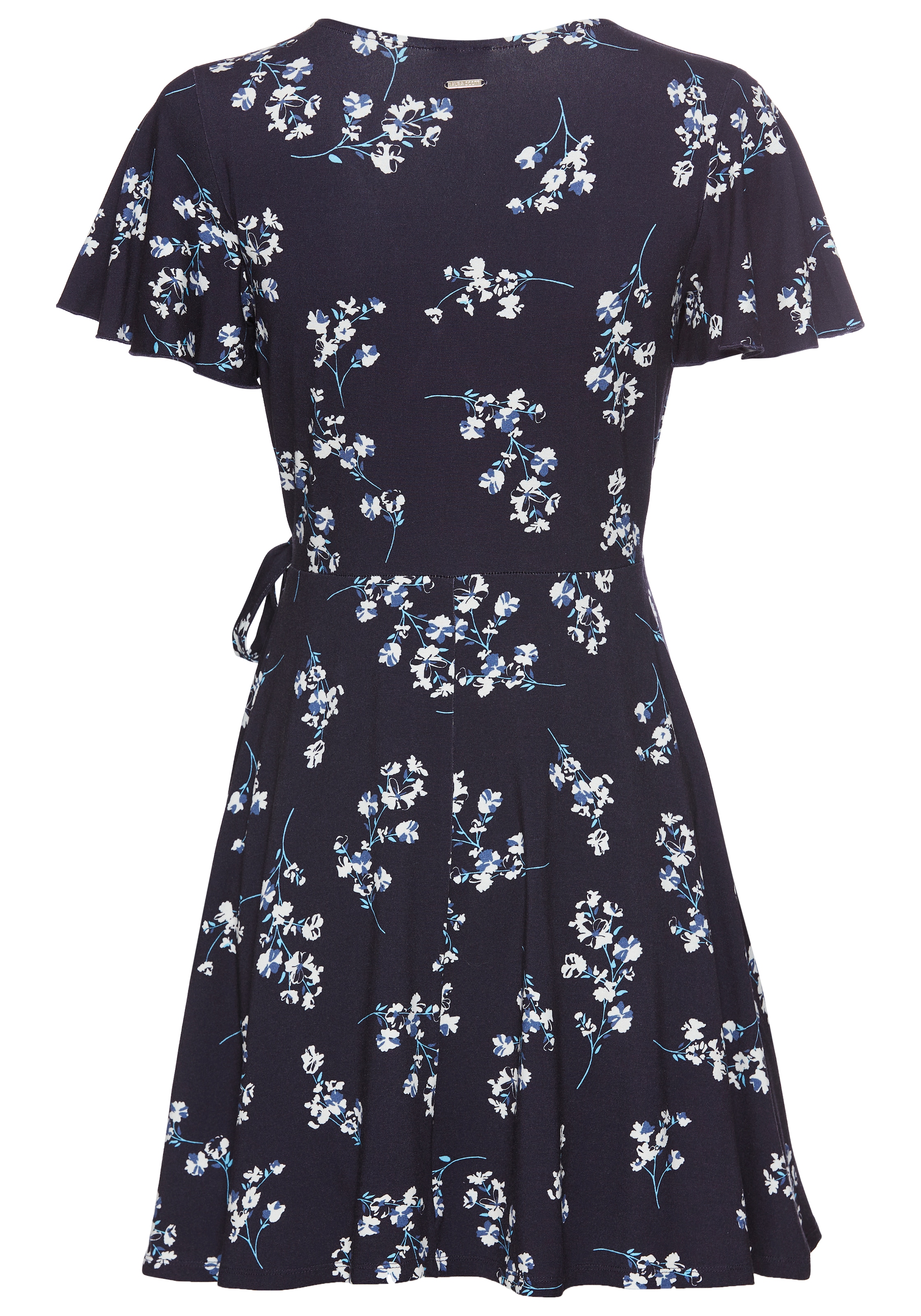 Laura Scott Sommerkleid, in Wickeloptik mit romantischer Blumendruck