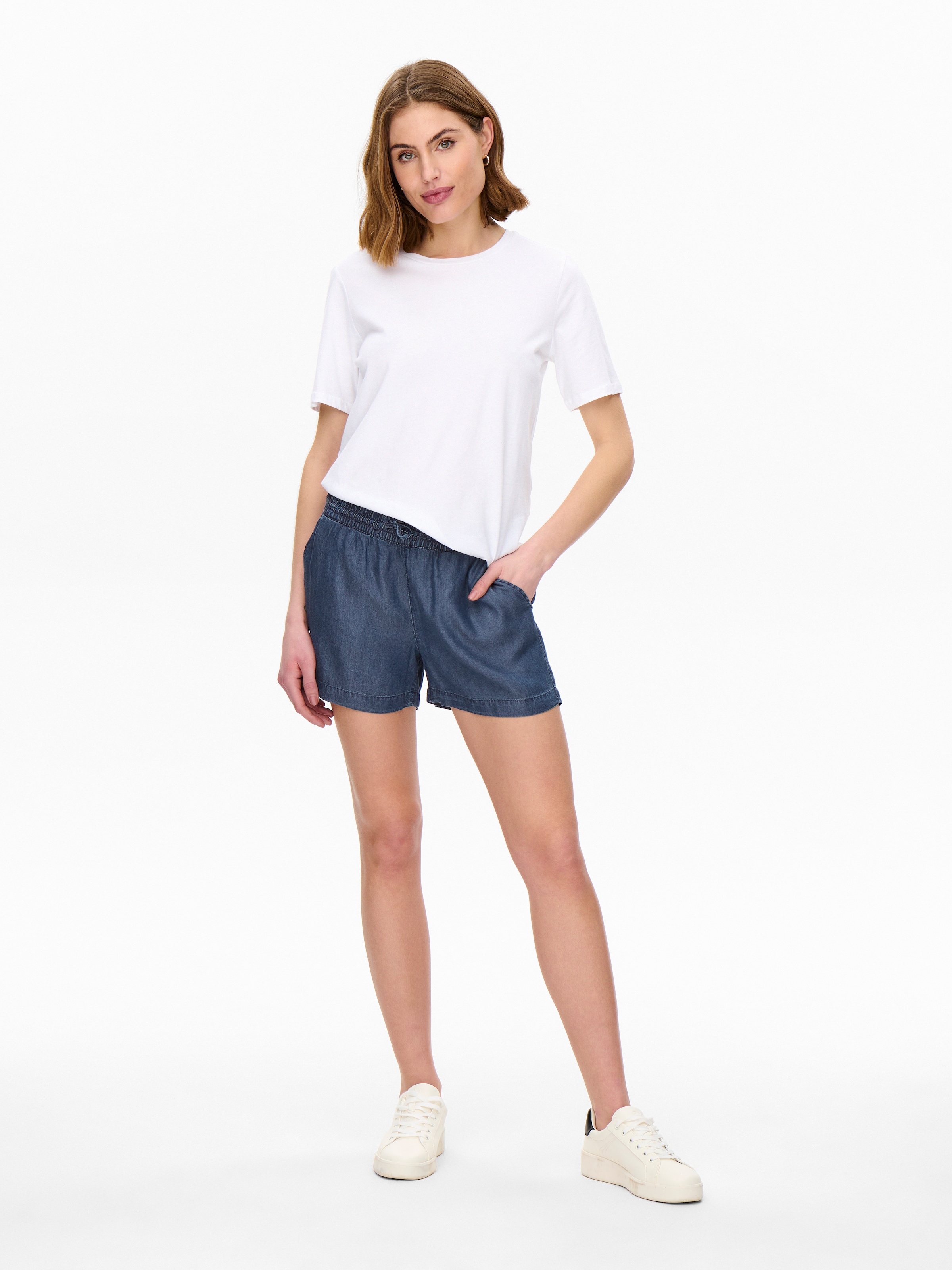 ONLY Shorts »ONLPEMA – Shorts mit elastischem Bund für lässigen Jeanslook«  Lyocell, relaxed fit