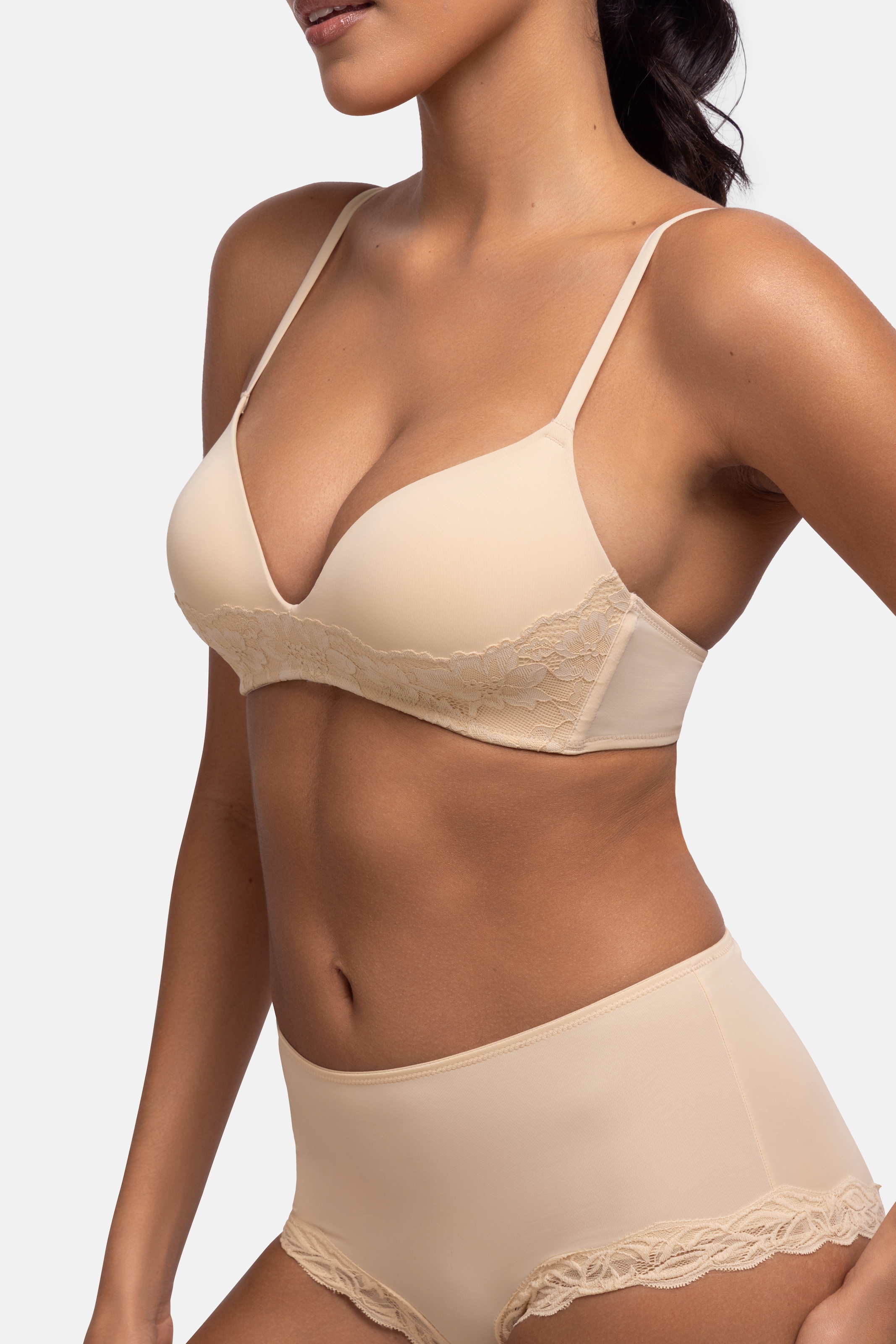Dorina T-Shirt-BH »FILI/LACE« mit floraler Spitze, verstellbare Träger