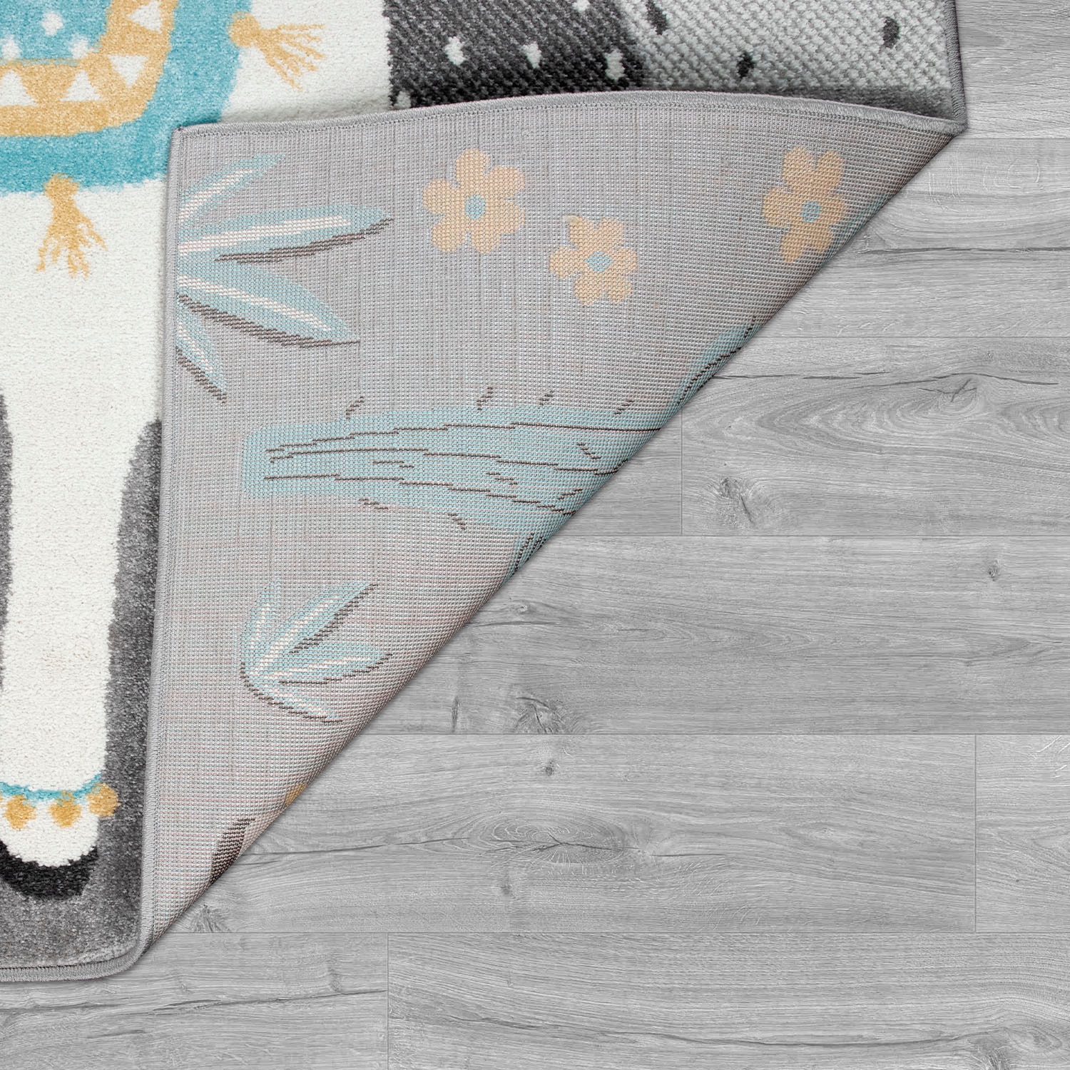 Paco Home Kinderteppich »Nino 882« rechteckig 13 mm Höhe Spielteppich, Kurzflor, Motiv Berge & Lama, Kinderzimmer