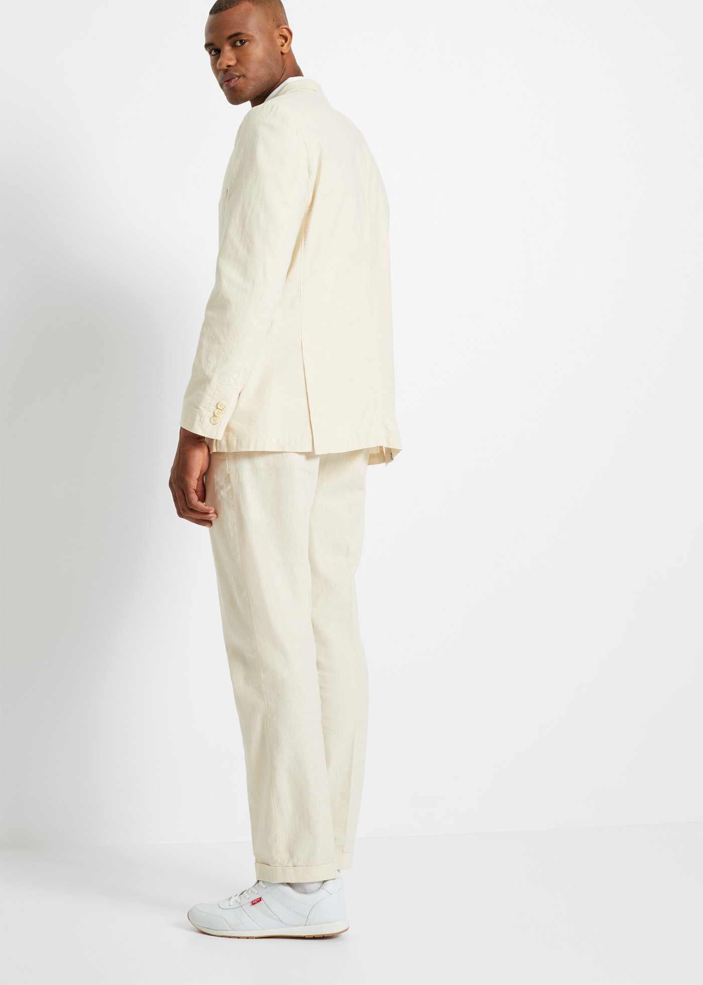 bonprix Anzug »Anzug aus luftigem Leinen-Mix (2-tlg.Set), Regular Fit« Set, 2, 2 Stk. tlg. regular fit Anzug aus luftigem Leinen-Mix (2-tlg.Set), Regular Fit
