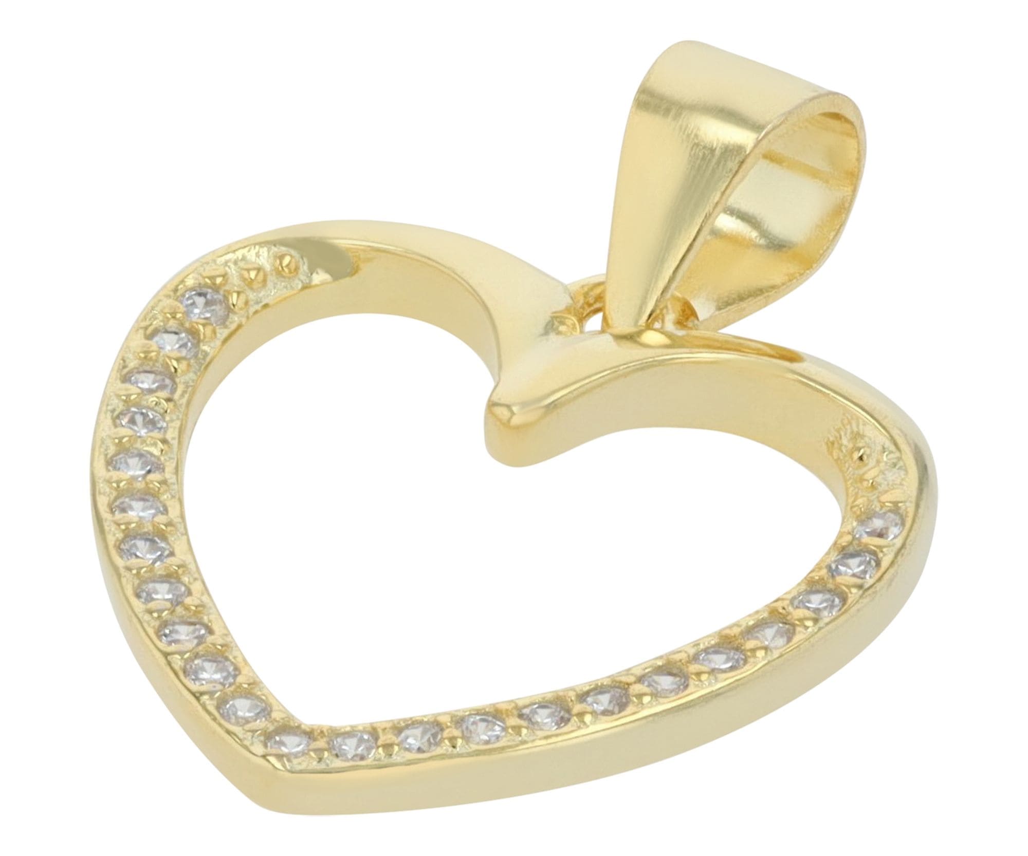 Adelia´s Kettenanhänger »Damen Anhänger ¿ Herzanhänger aus 925 Silber mit Zirkonia«