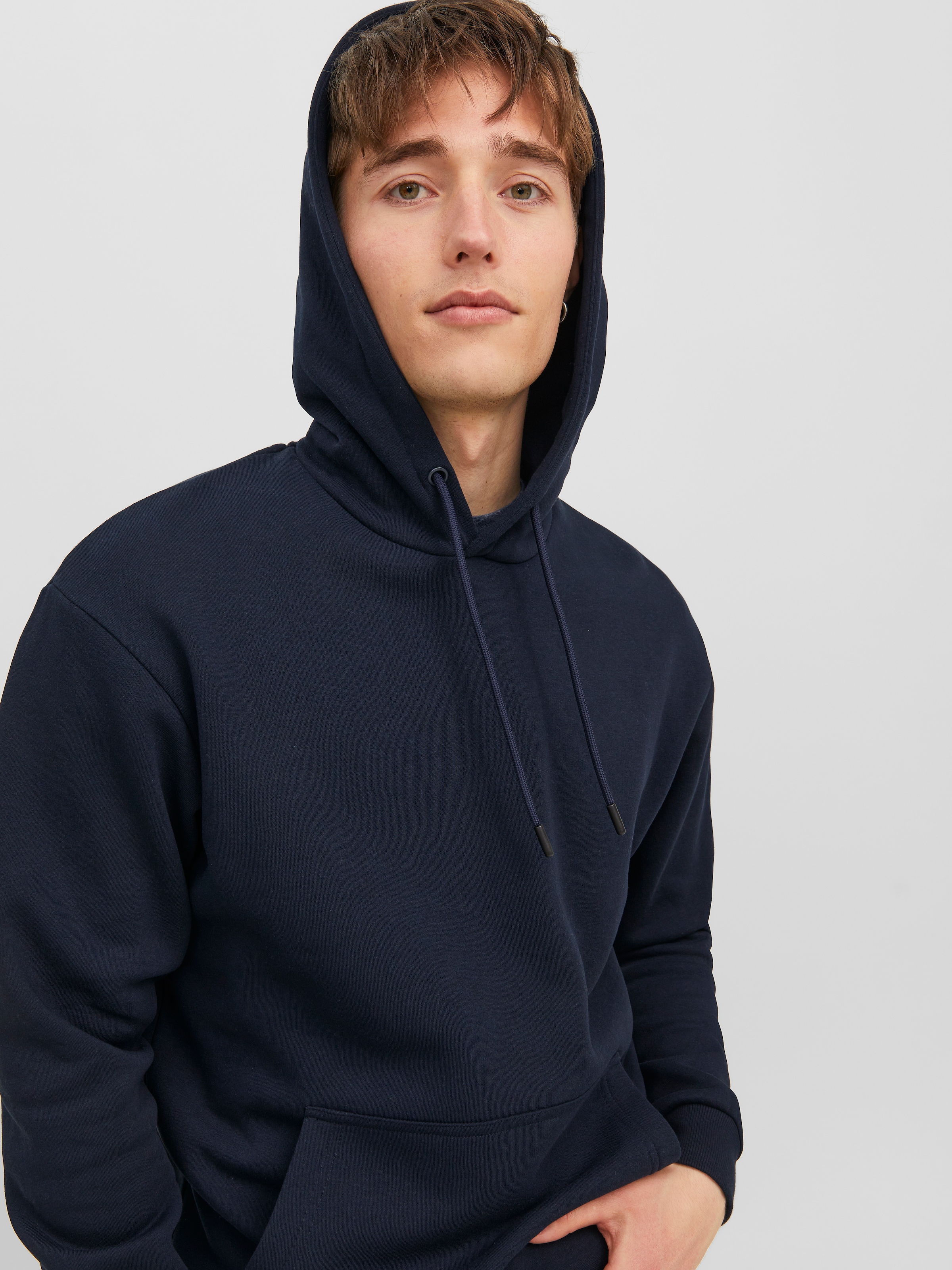 Jack & Jones Kapuzensweatshirt »JJEBRADLEY SWEAT HOOD NOOS«, Materialmix, relaxed fit
