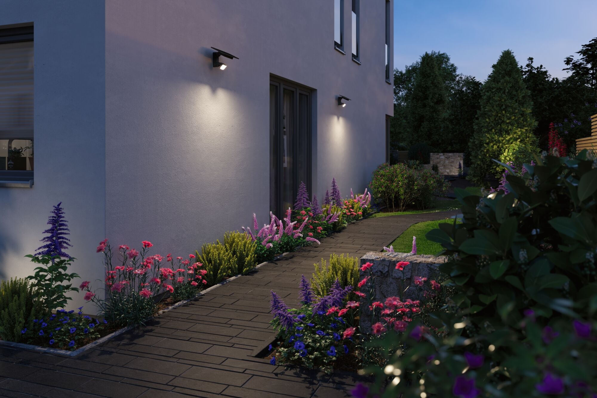 Paulmann Flutlichtstrahler »Flotas Zigbee IP65 3000K 700lm Anthrazit« LED-Modul 1 Stk. Warmweiß Smart Home