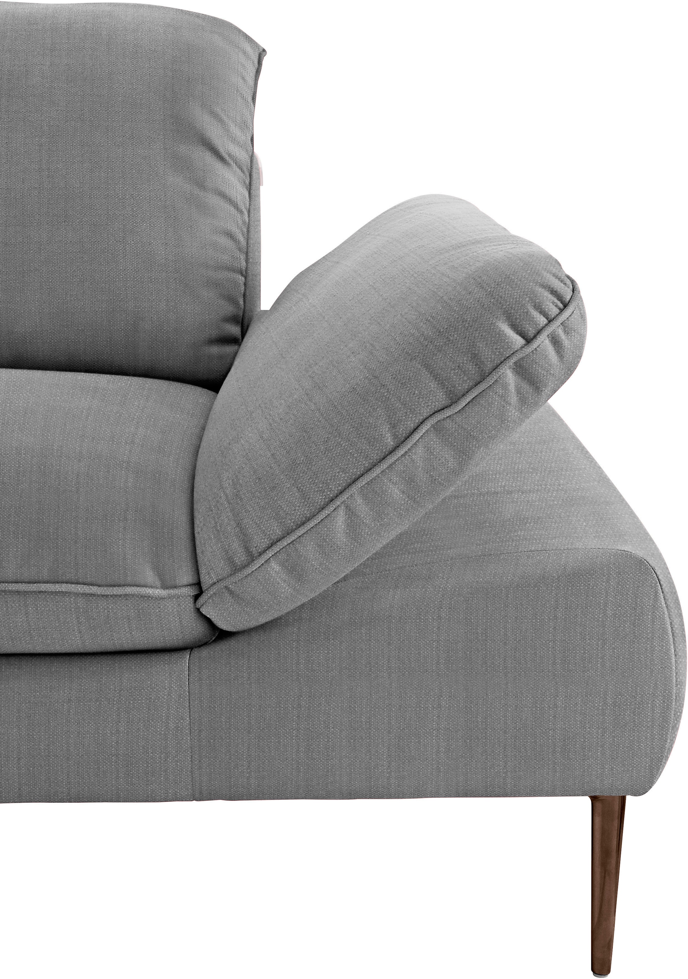 W.SCHILLIG Ecksofa »enjoy&MORE, Designsofa, bequem, elegant und zeitlos, L-Form« Sitztiefenverstellung, Füße bronze pulverbeschichtet, Breite 340 cm