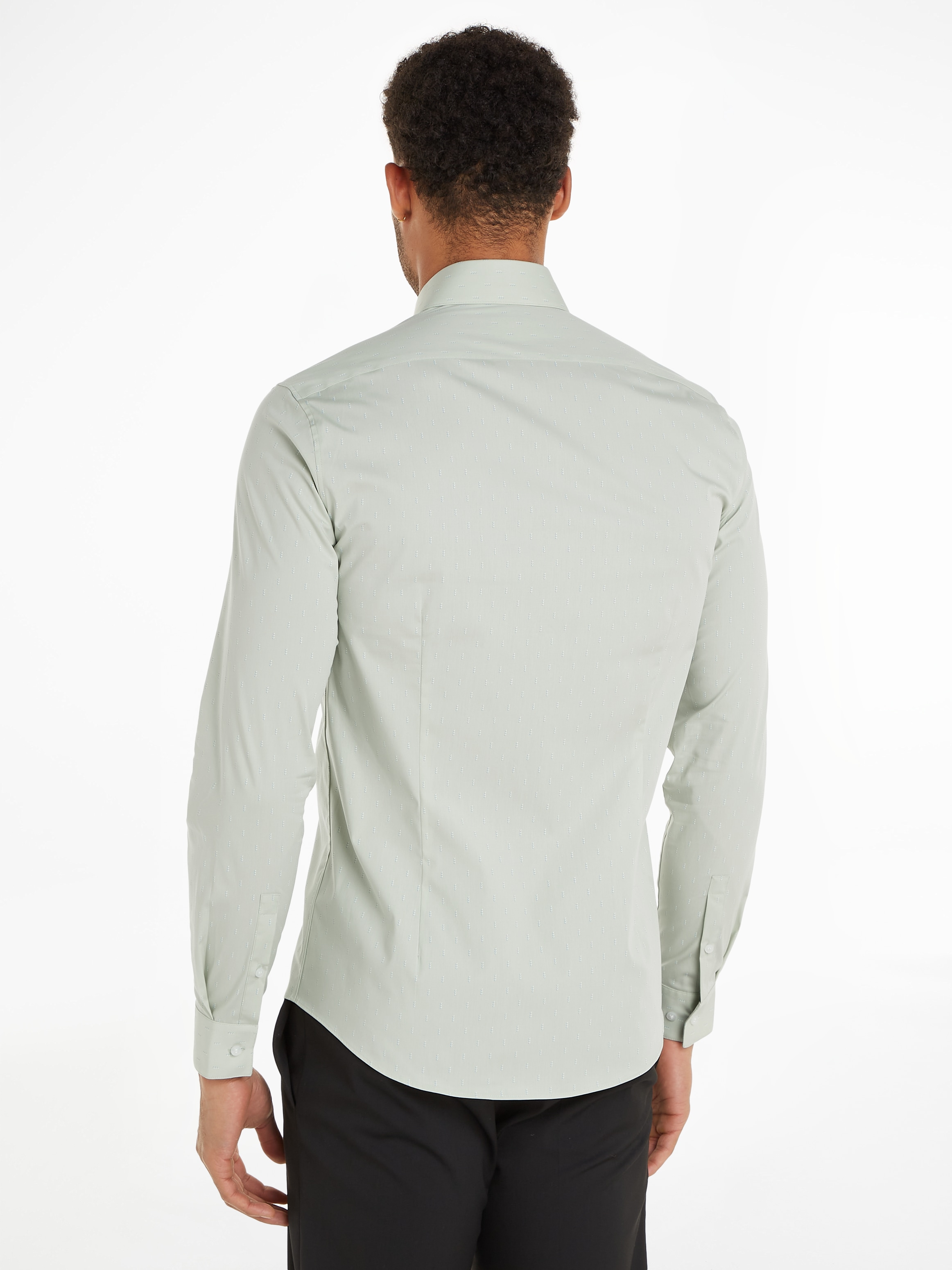 Calvin Klein Langarmhemd »POPLIN LEAF PRINT SLIM SHIRT«
