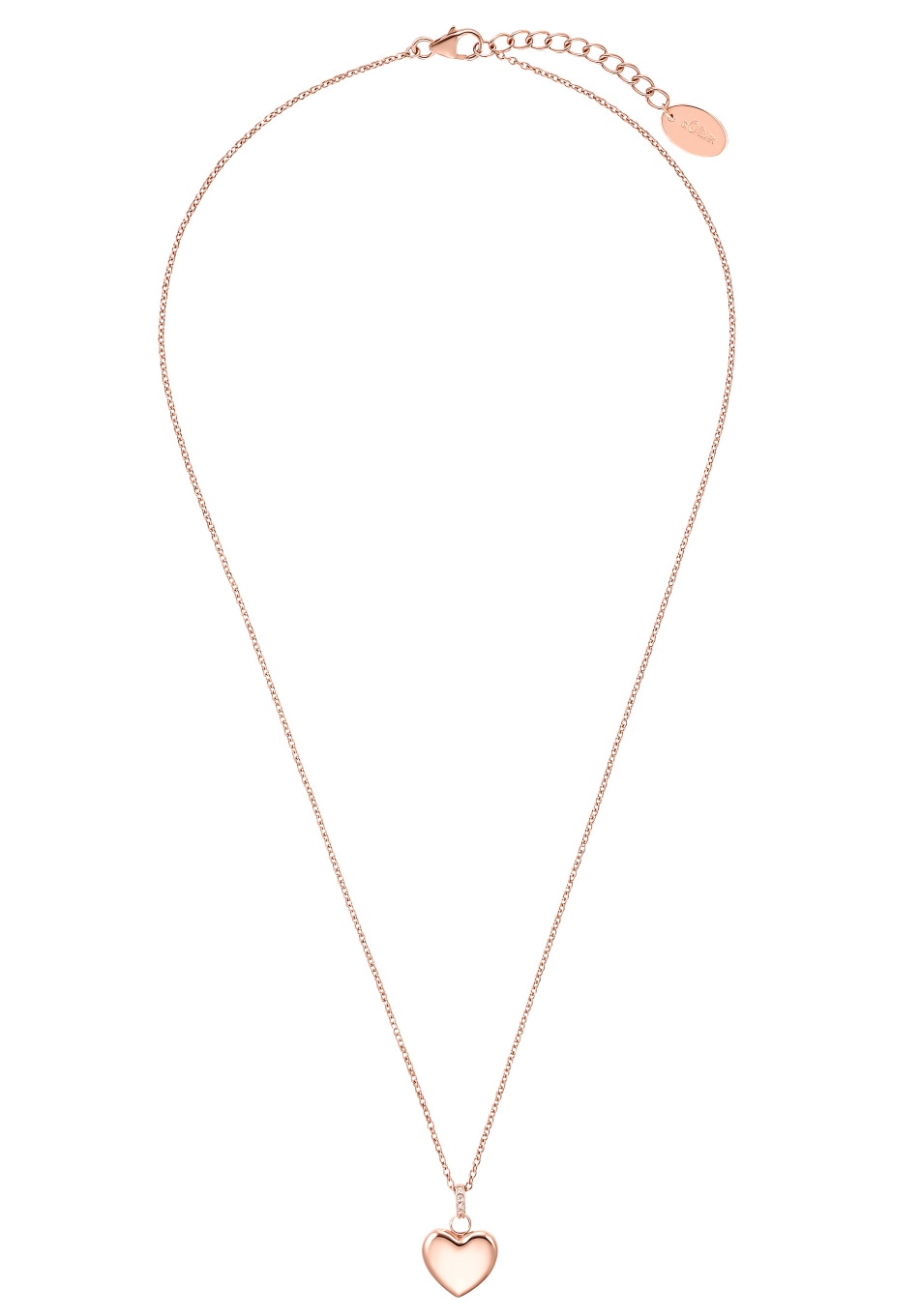 s.Oliver Kette mit Anhänger »Herz, 2032598«, mit Zirkonia (synth.)