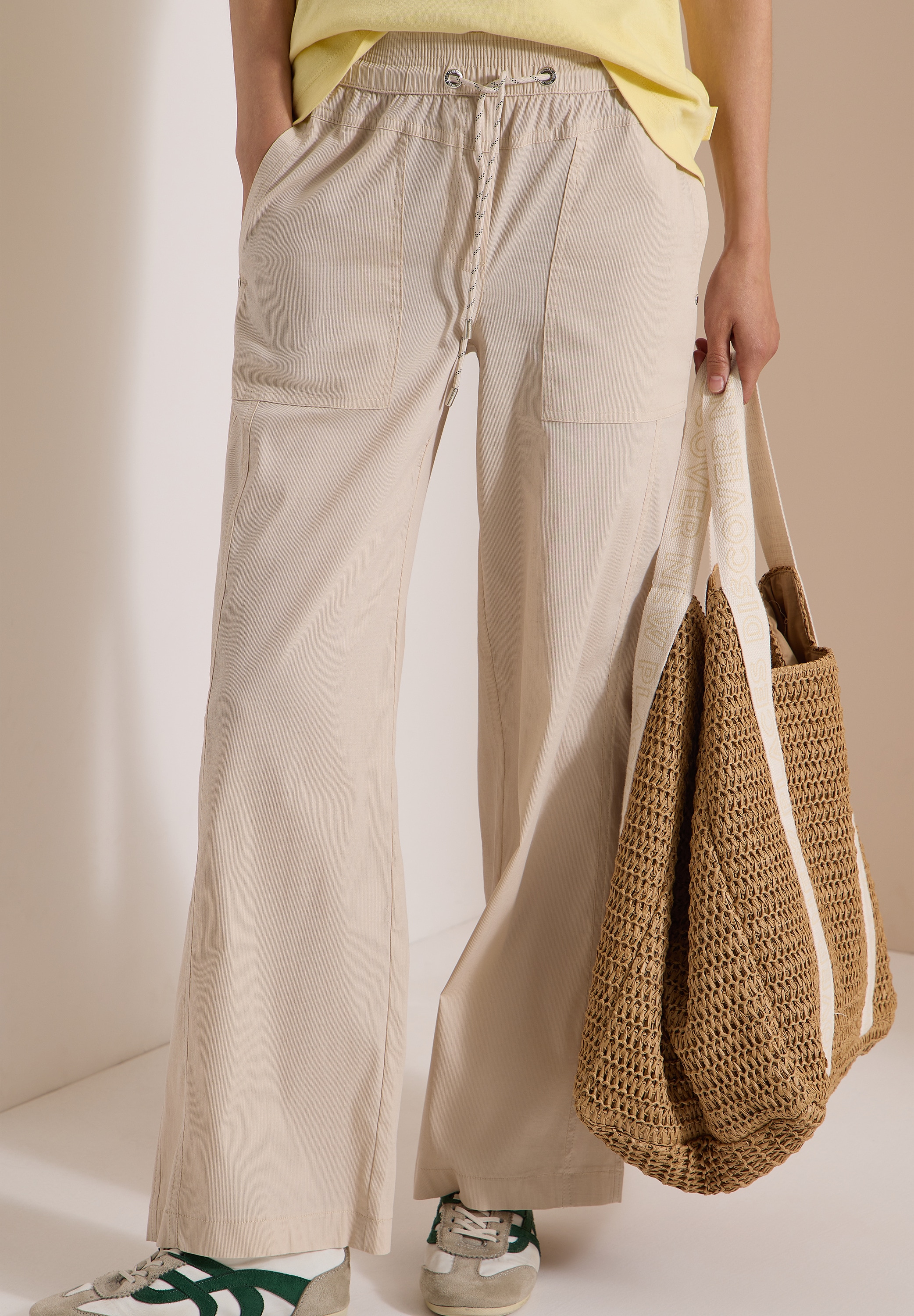 Cecil Stoffhose »Style Neele«  Elastikbund, feines Streifemuster, Loose Fit