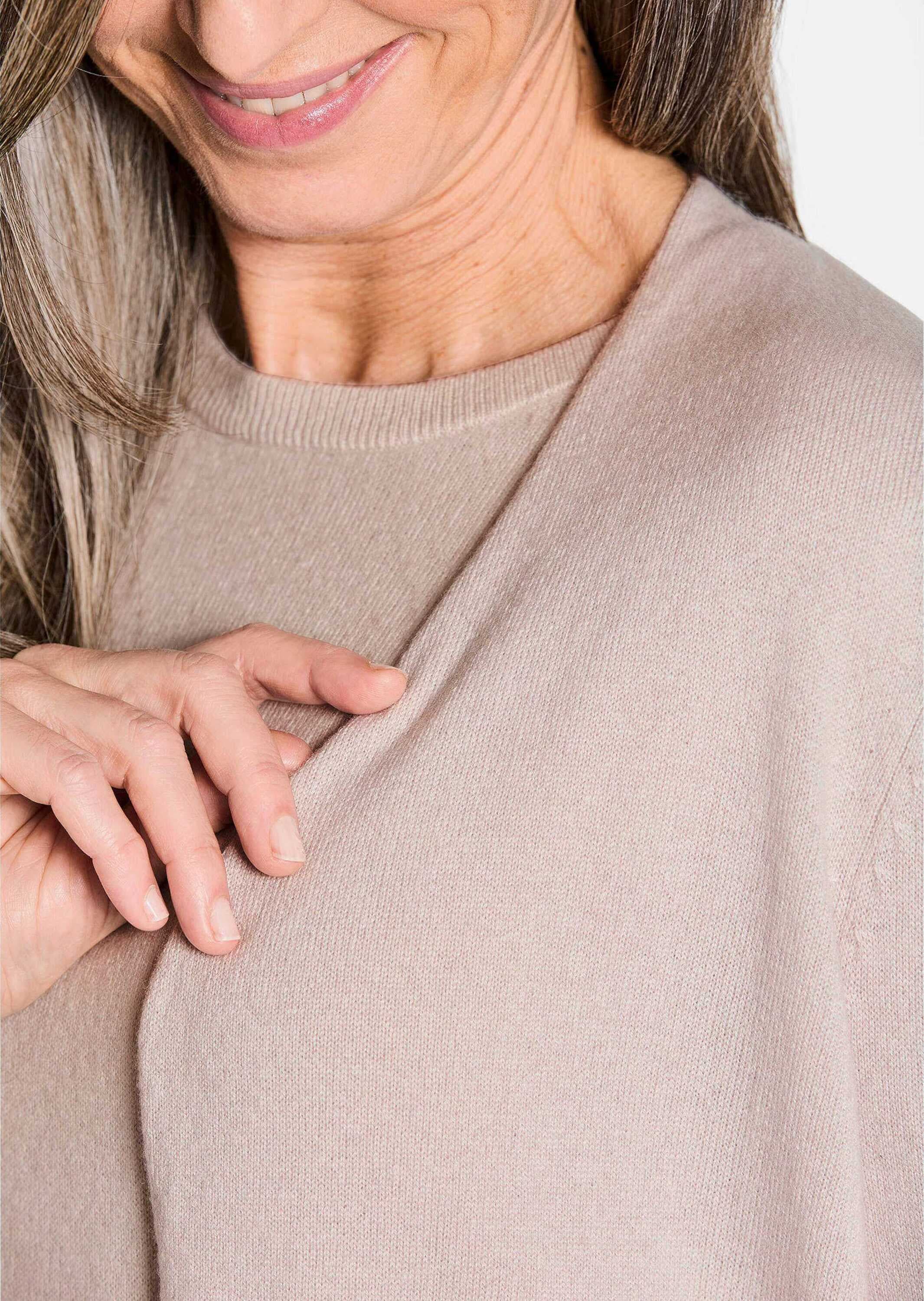 GOLDNER Strickjacke »Kurzgröße Cardigan in langer offener Form«