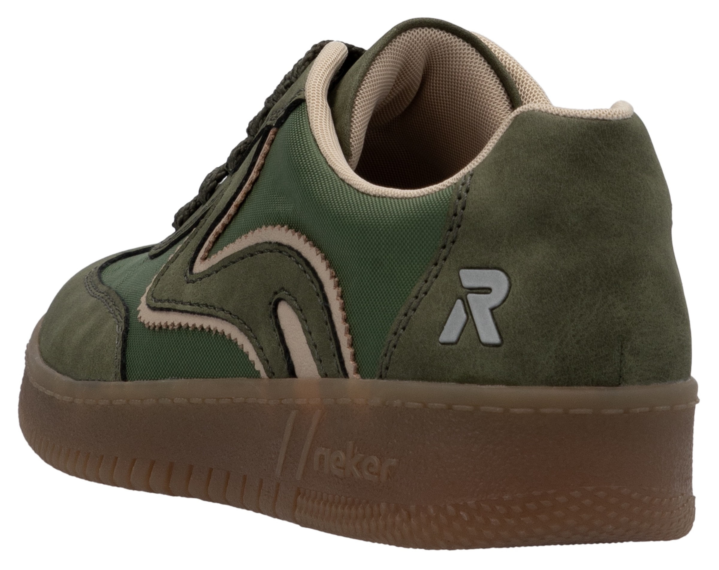 R-Rieker Plateausneaker, Freizeitschuh, Halbschuh, Schnürschuh in veganer Verarbeitung