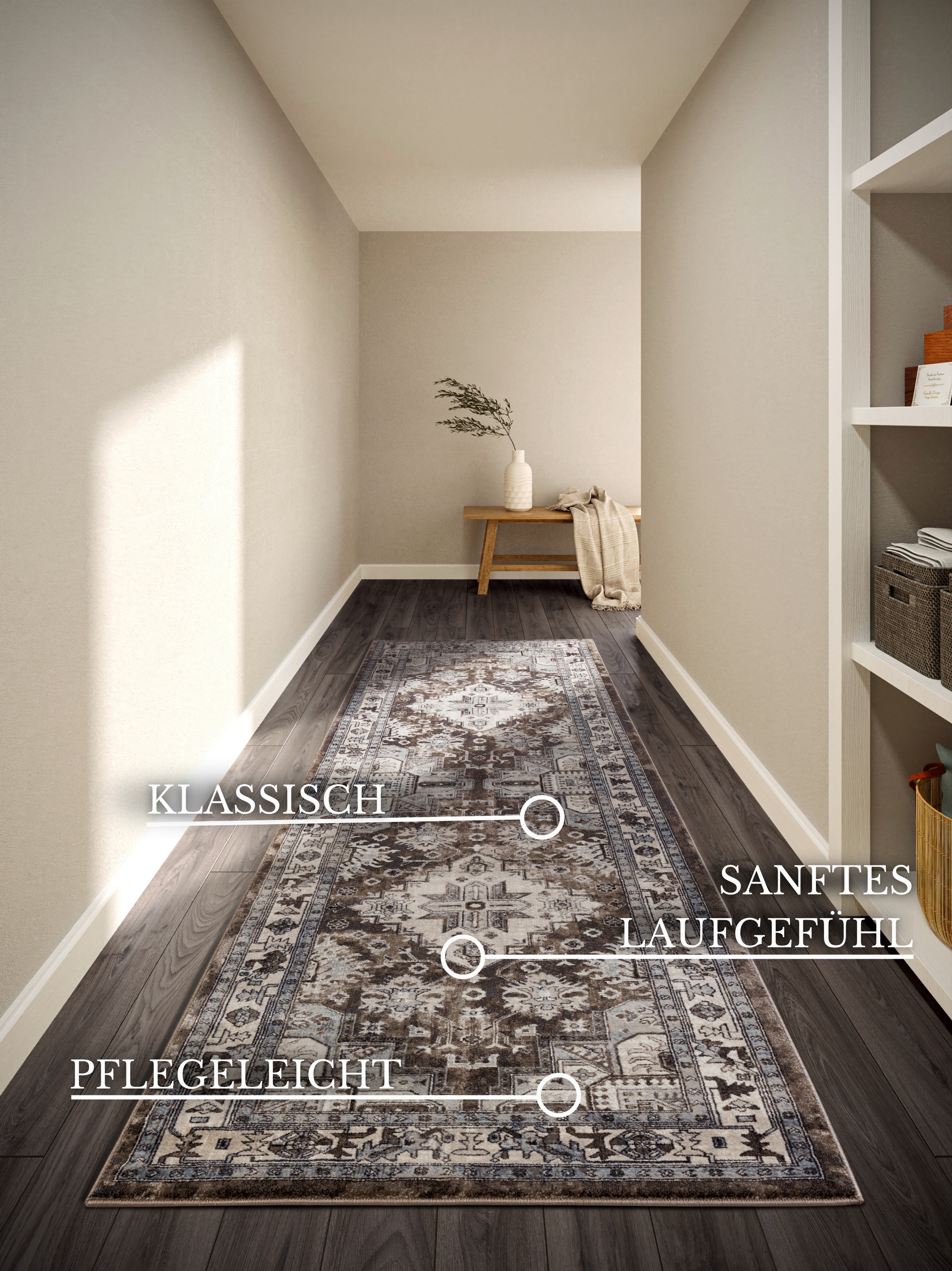 Villeroy & Boch Teppich »Henry«, rechteckig, 11 mm Höhe, Orientalisch, Wohnzimmer, Schlafzimmer, Klassisch, Kurzflor, Läufer