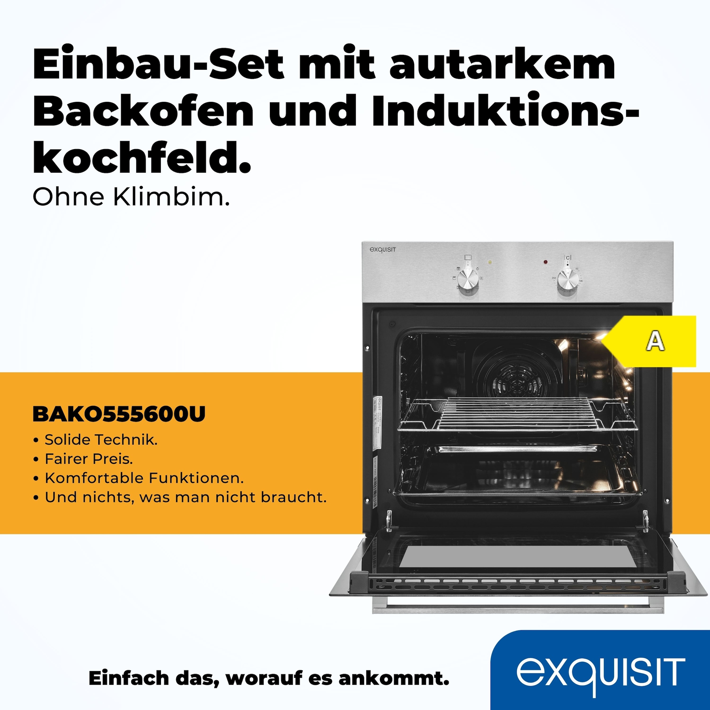 exquisit Backofen-Set »BAKO555600U«, Kühlventilator