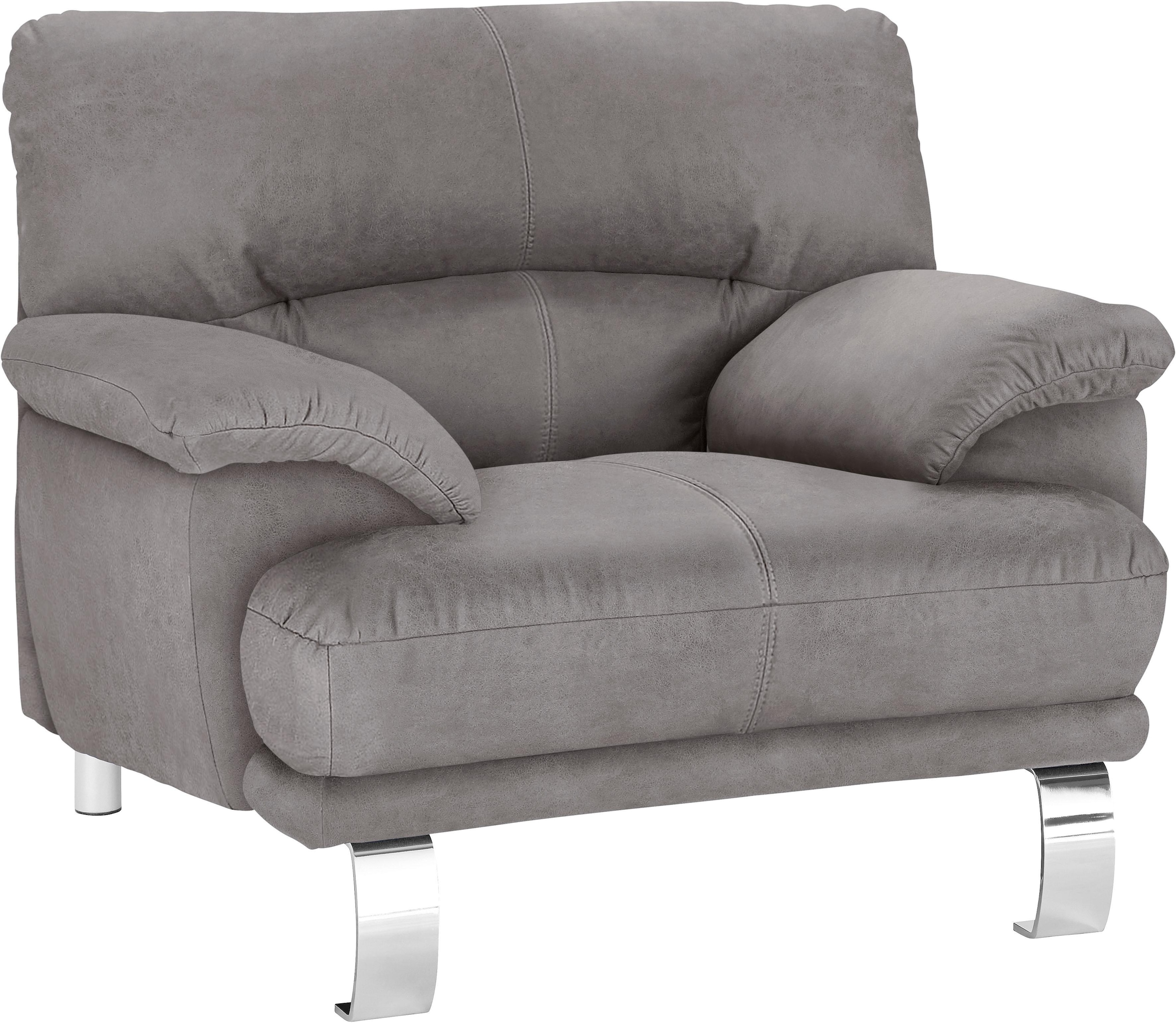 TRENDMANUFAKTUR Sessel »Cecilia II, Loungesessel in italienischem Design«, breite und...