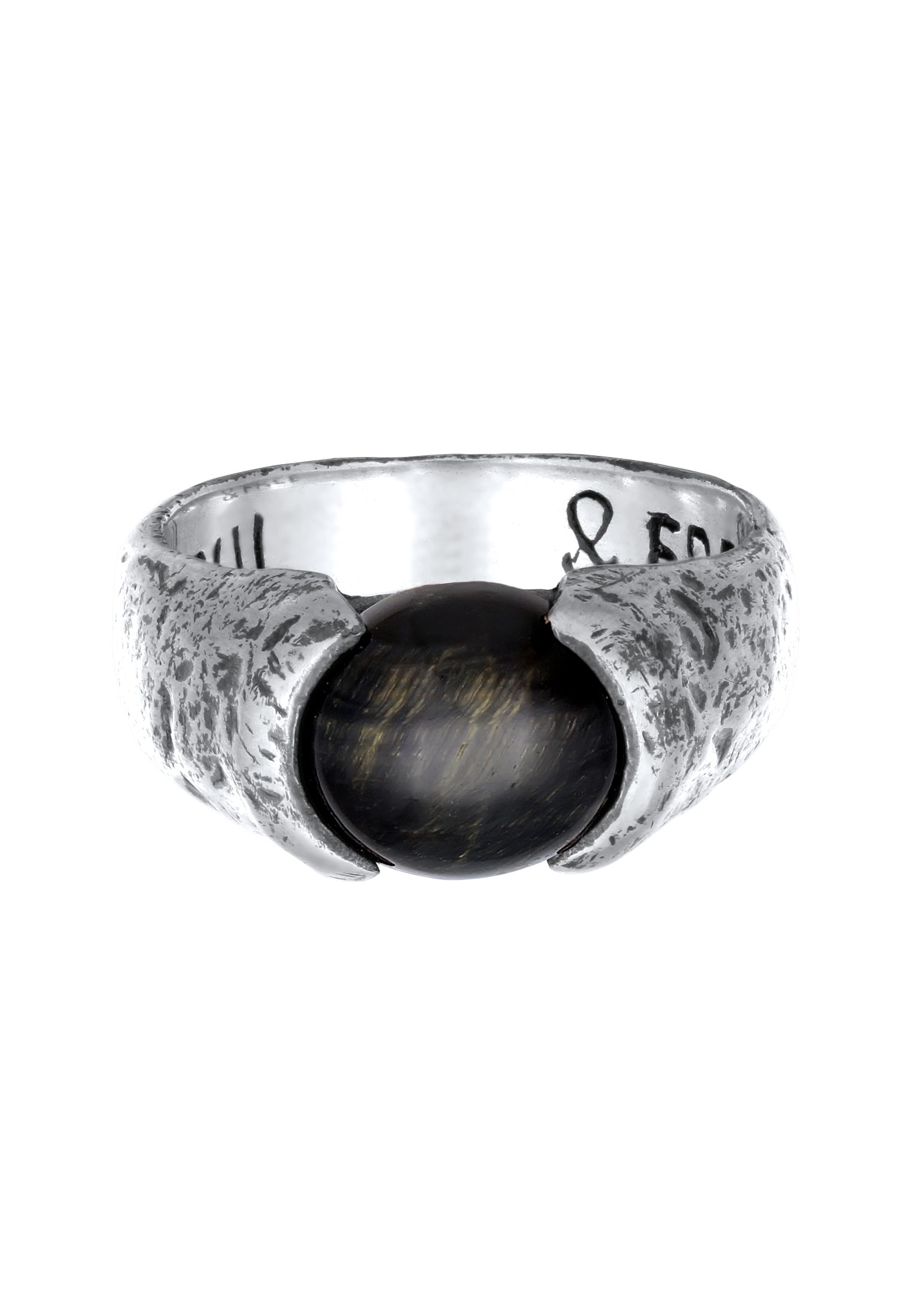 HAZE & GLORY Fingerring »Ring Tiger Eye - Quarz Dunkelblau 925 Sterling Silber«