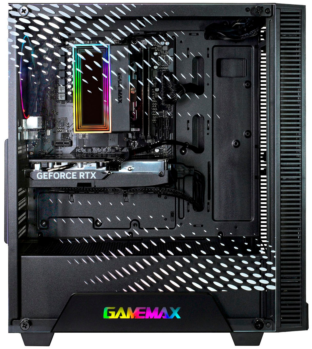 GAMEMAX Gaming-PC-Komplettsystem »MegaDeal Rockstar 2903 AMD Ryzen 5 5500 16GB 1TB SSD RTX 3060« 27 ″ AMD Ryzen 5 GeForce RTX 3060 16 GB RAM 1.000 GB SSD Windows 11 + MSI PRO MP272L LCD-Monitor, 68,6cm (27")