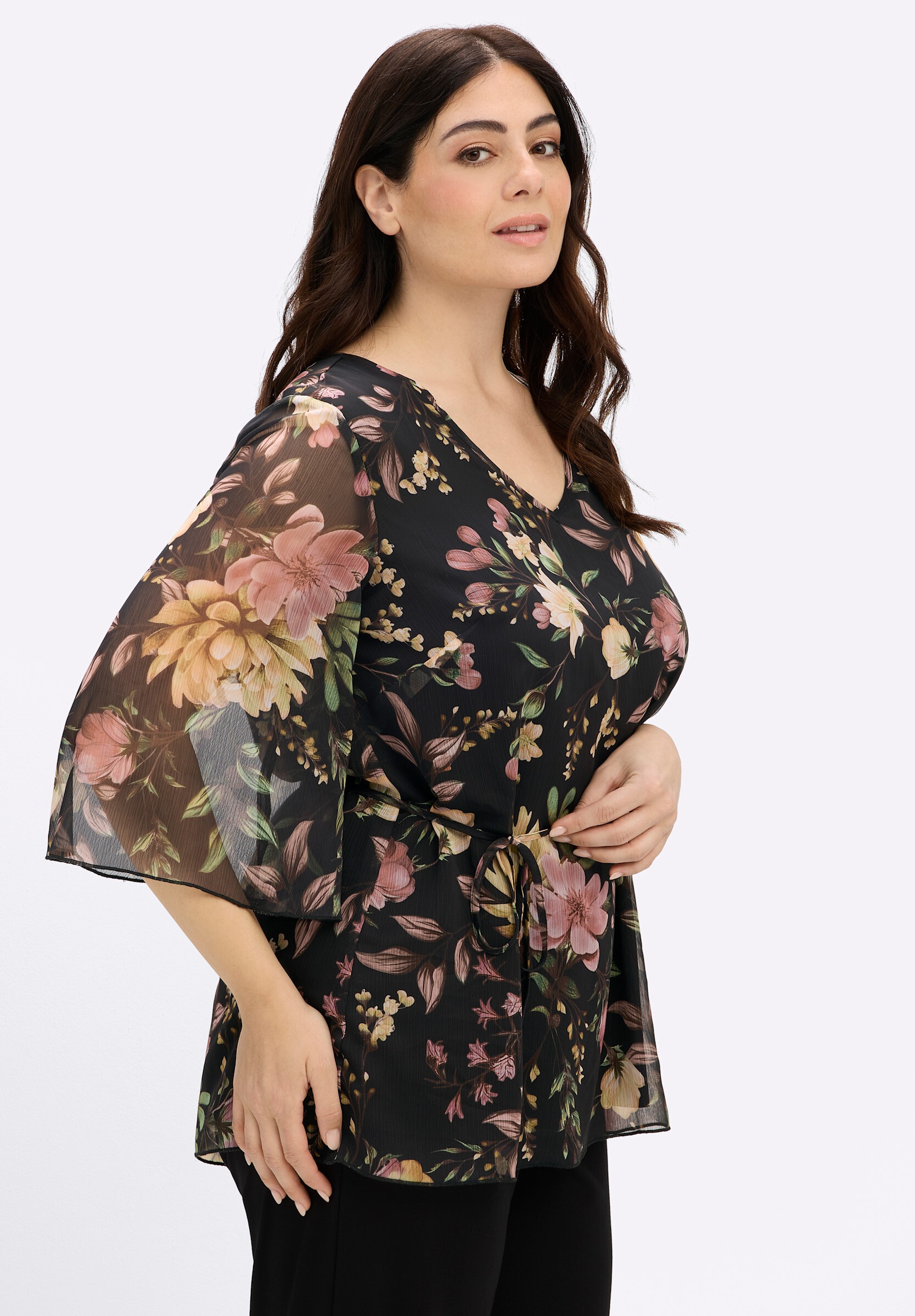 Sheego Longbluse »Tunika Tunika mit floralem Alloverprint«