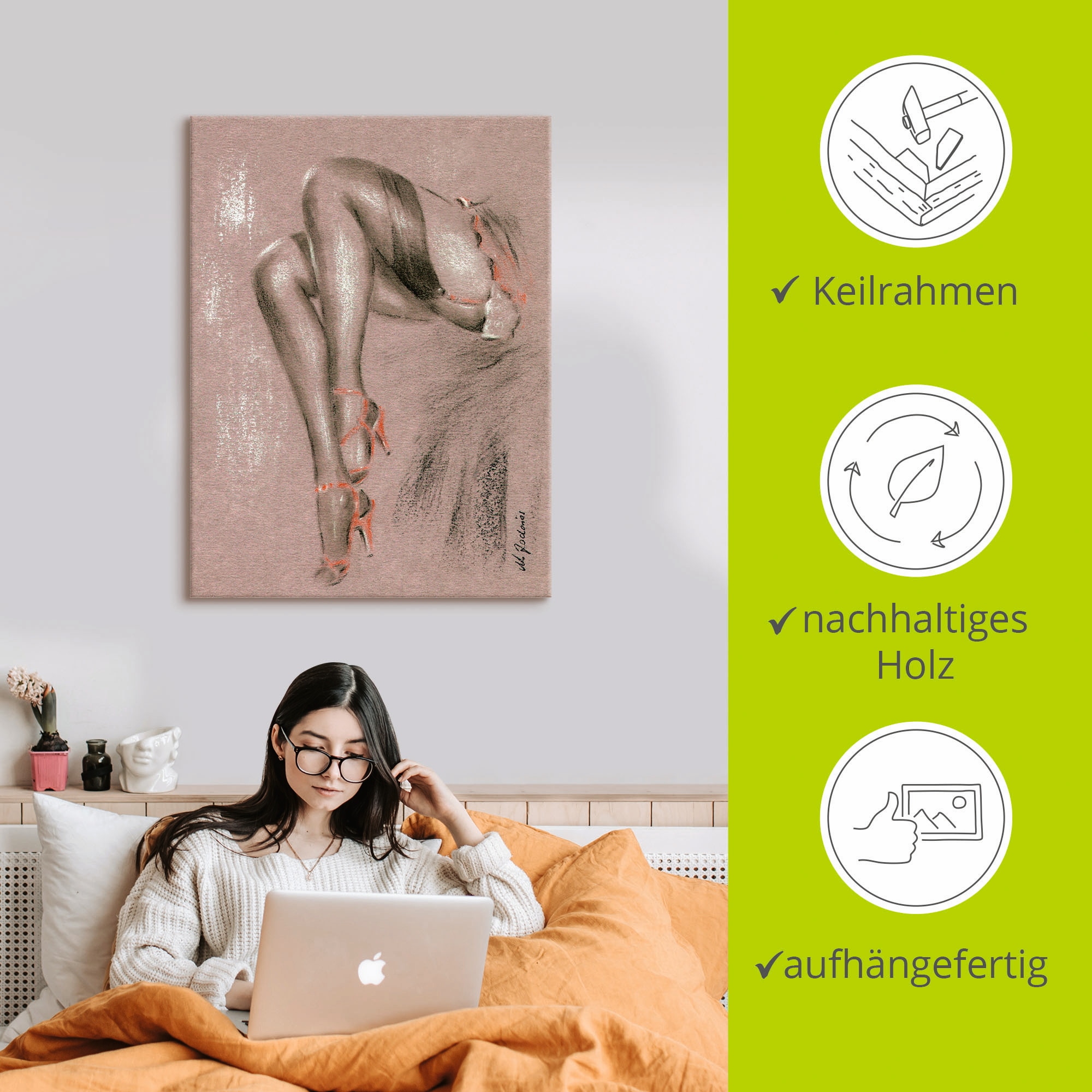 Artland Wandbild »Erotisches in High Heels«, Frau, (1 St.), als Leinwandbild, Poster in verschied. Größen