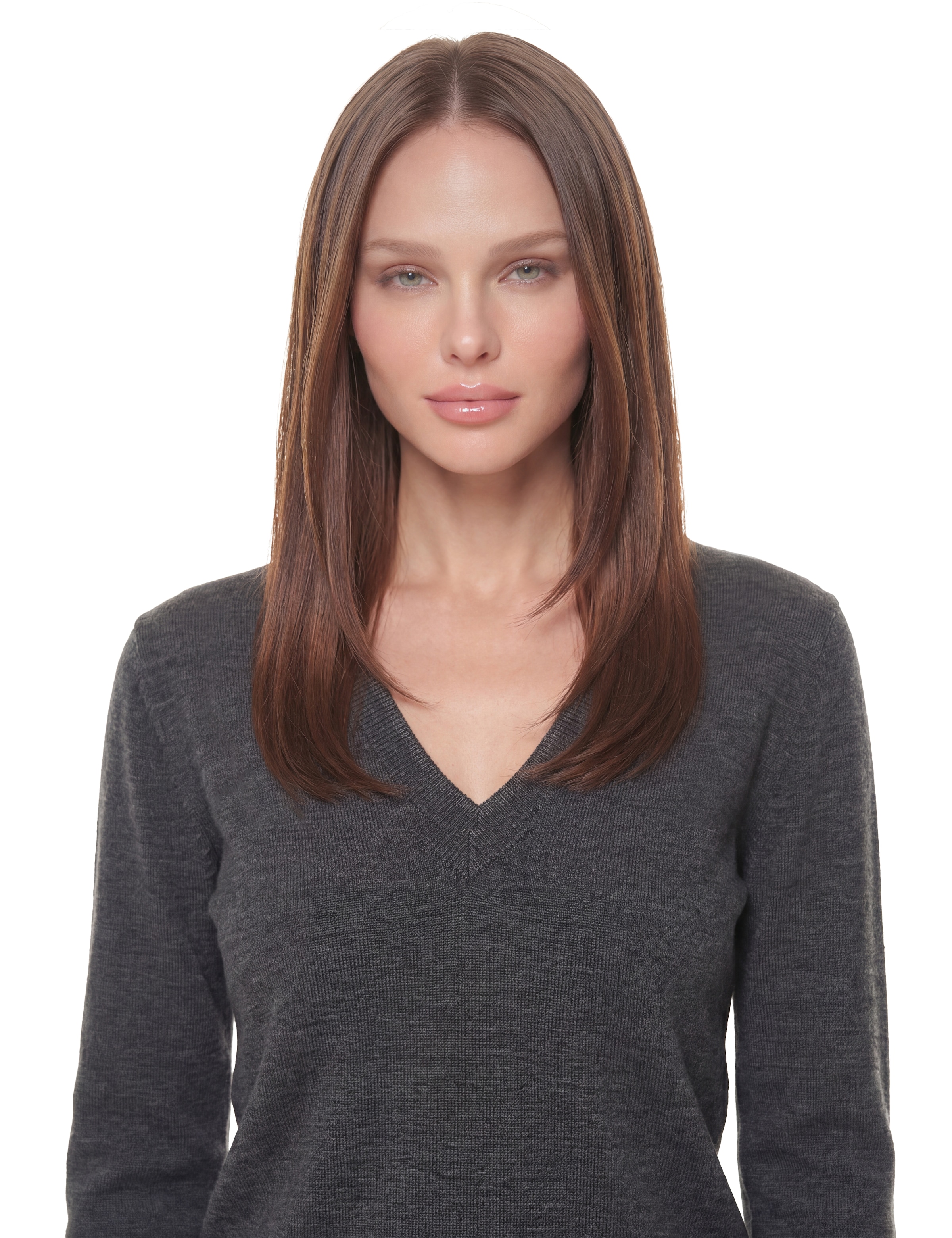 Guess Wollpullover »LS VN PRISCILLA SWTR« mit V-Ausschnitt, Merinowolle