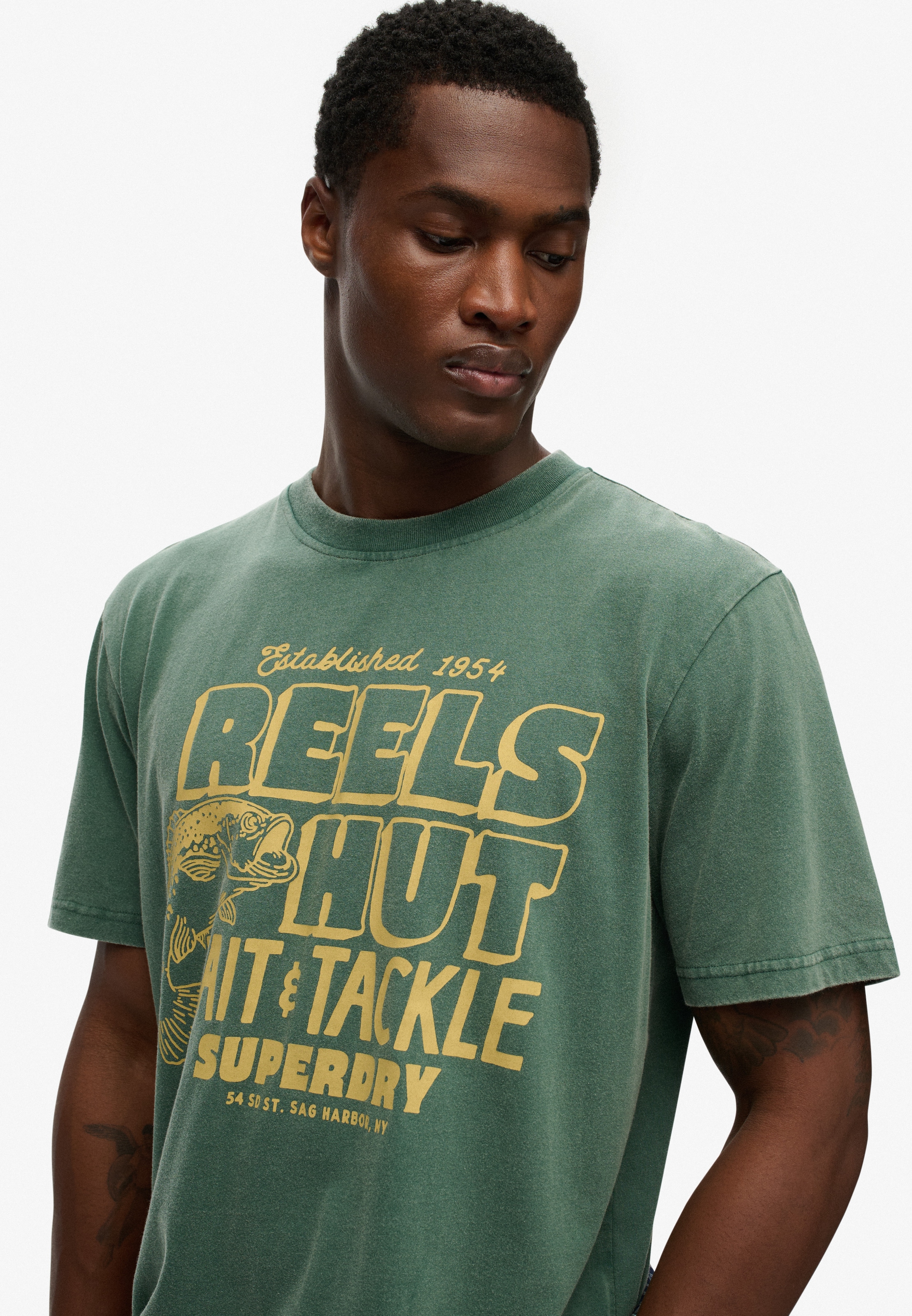 Superdry Rundhalsshirt »ROADSIDE TRADE LOOSE TEE«
