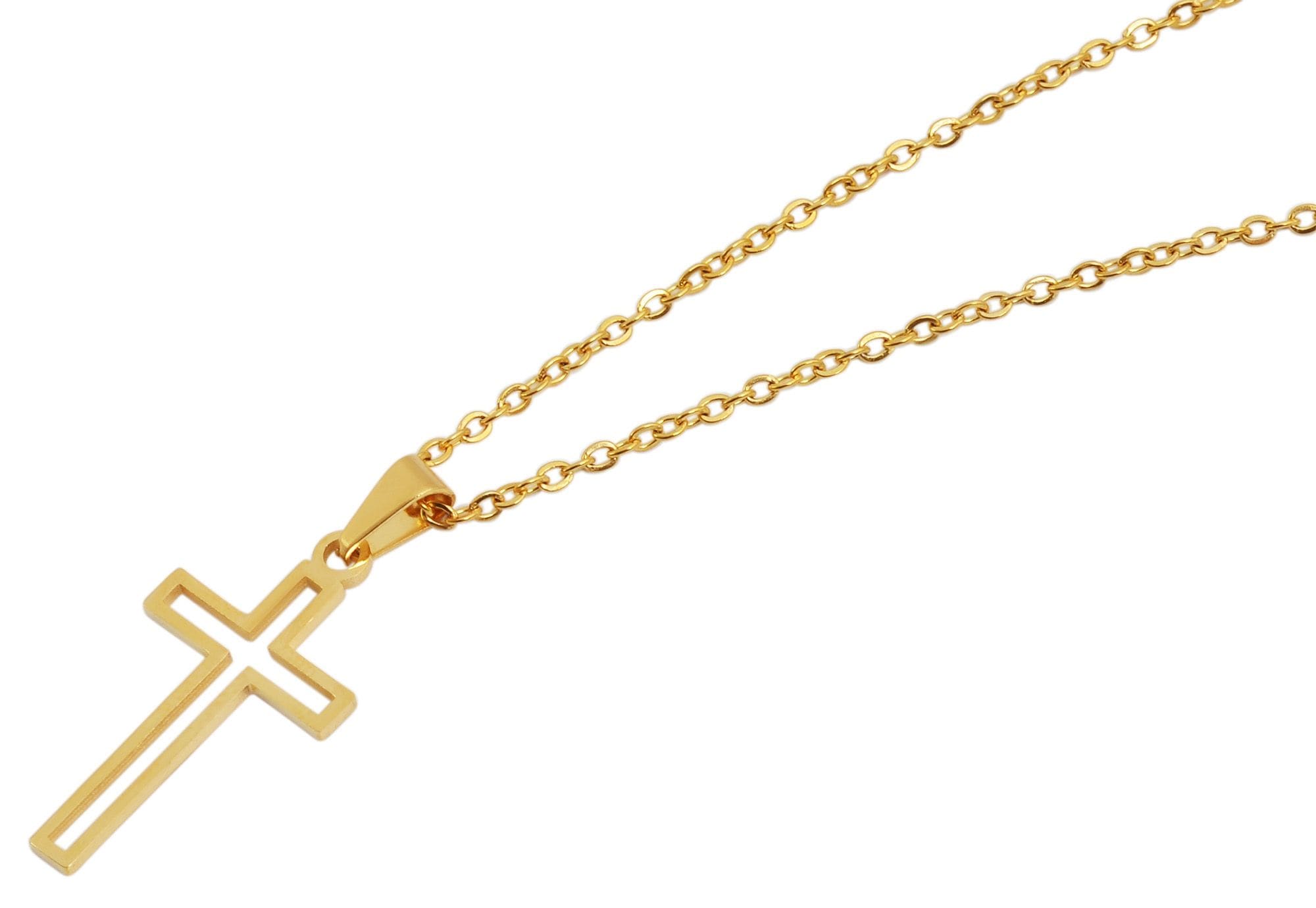 Adelia´s Kette ohne Anhänger »Unisex Halskette mit Anhänger ¿ Kreuz aus Edelstahl«