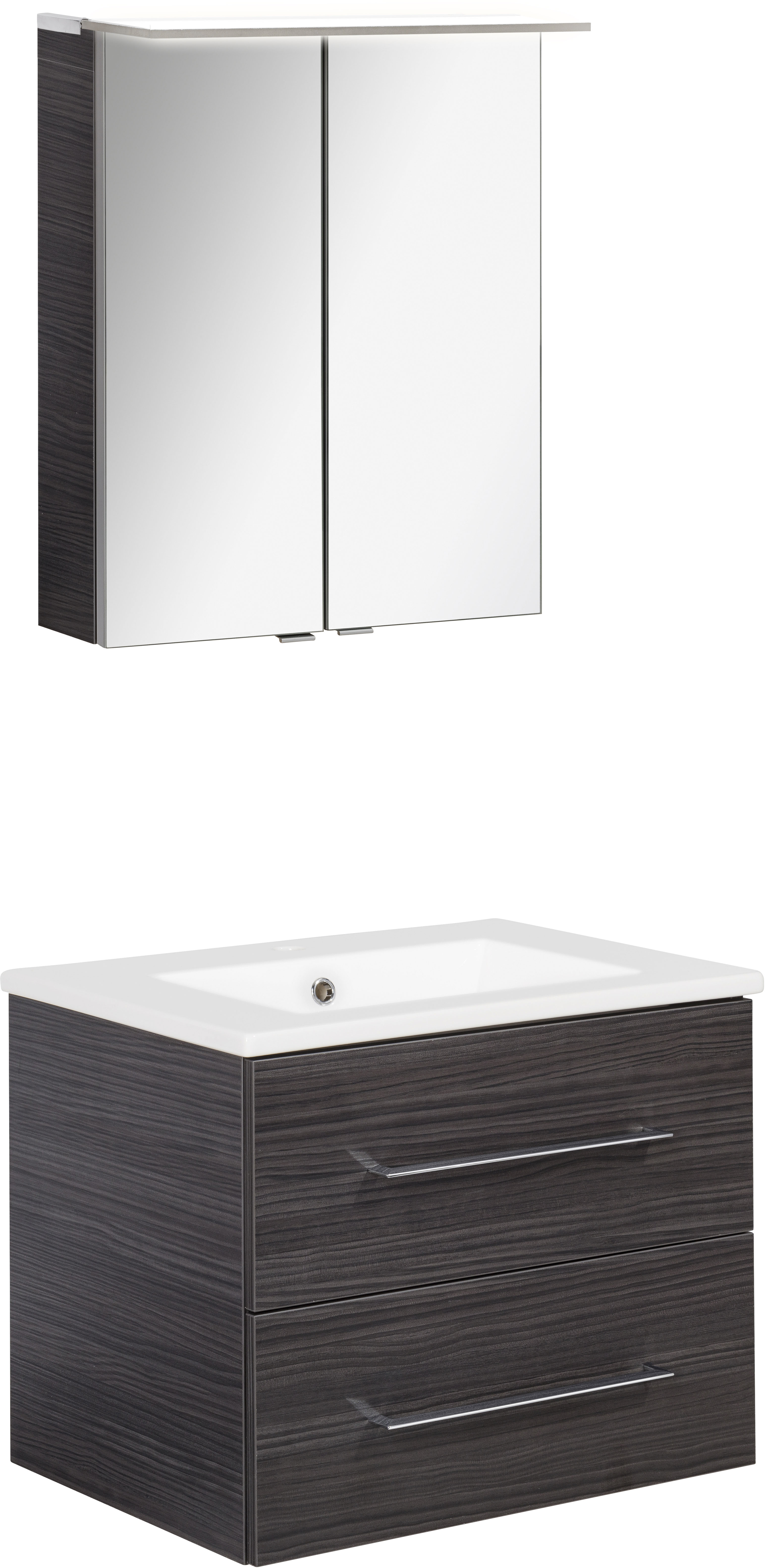 Fackelmann Waschtisch »Waschplatz-Set B.Perfekt« 3 tlg. 3-teilig in braun, Größe B/H/T: 62,2 cm x 48 cm