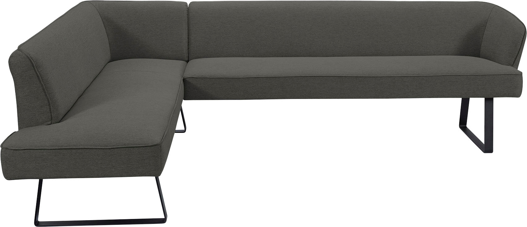 exxpo - sofa fashion Eckbank »Americano«, mit Keder und Metallfüßen, Bezug in verschiedenen Qualitäten