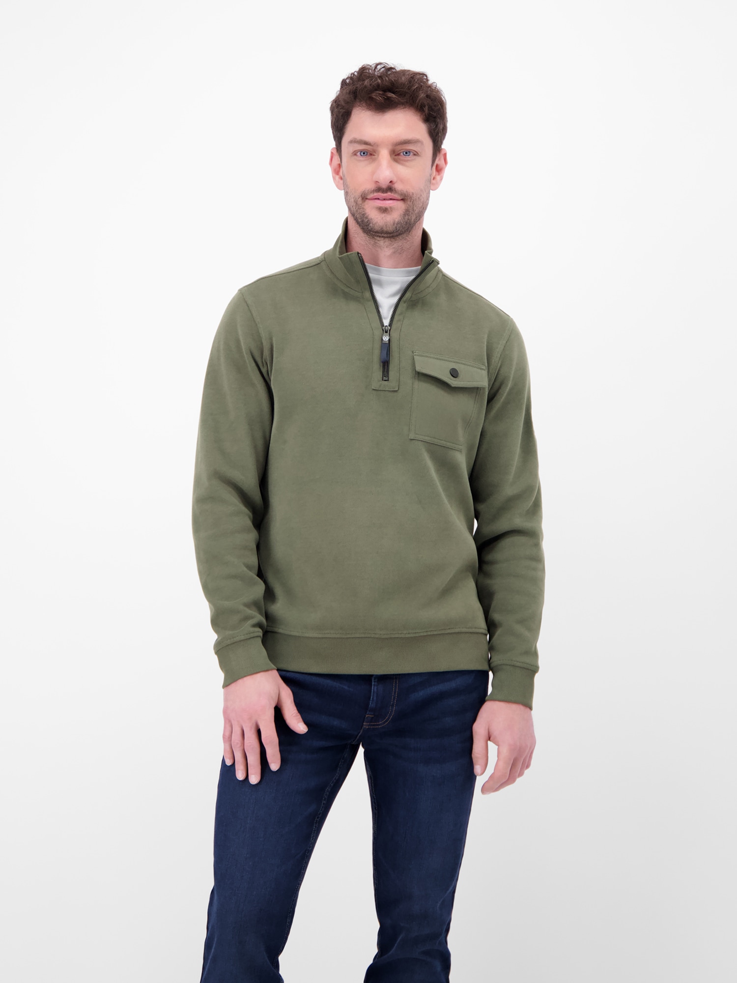 LERROS Sweatshirt »Herren Troyer, stylisch-legér«

